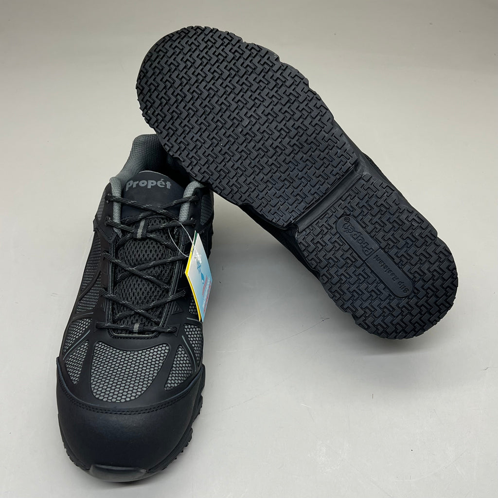 PROPET Seeley II Men's Work Boot Waterproof Men's Sz 12 W (E) Black/Grey MAU012M