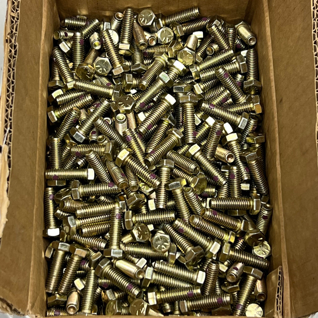 VALDEZ MACHINE (100 Pcs) Hex HD Cap Screws Sz 3/8-16 x 1 1/4, Gold NJ56716