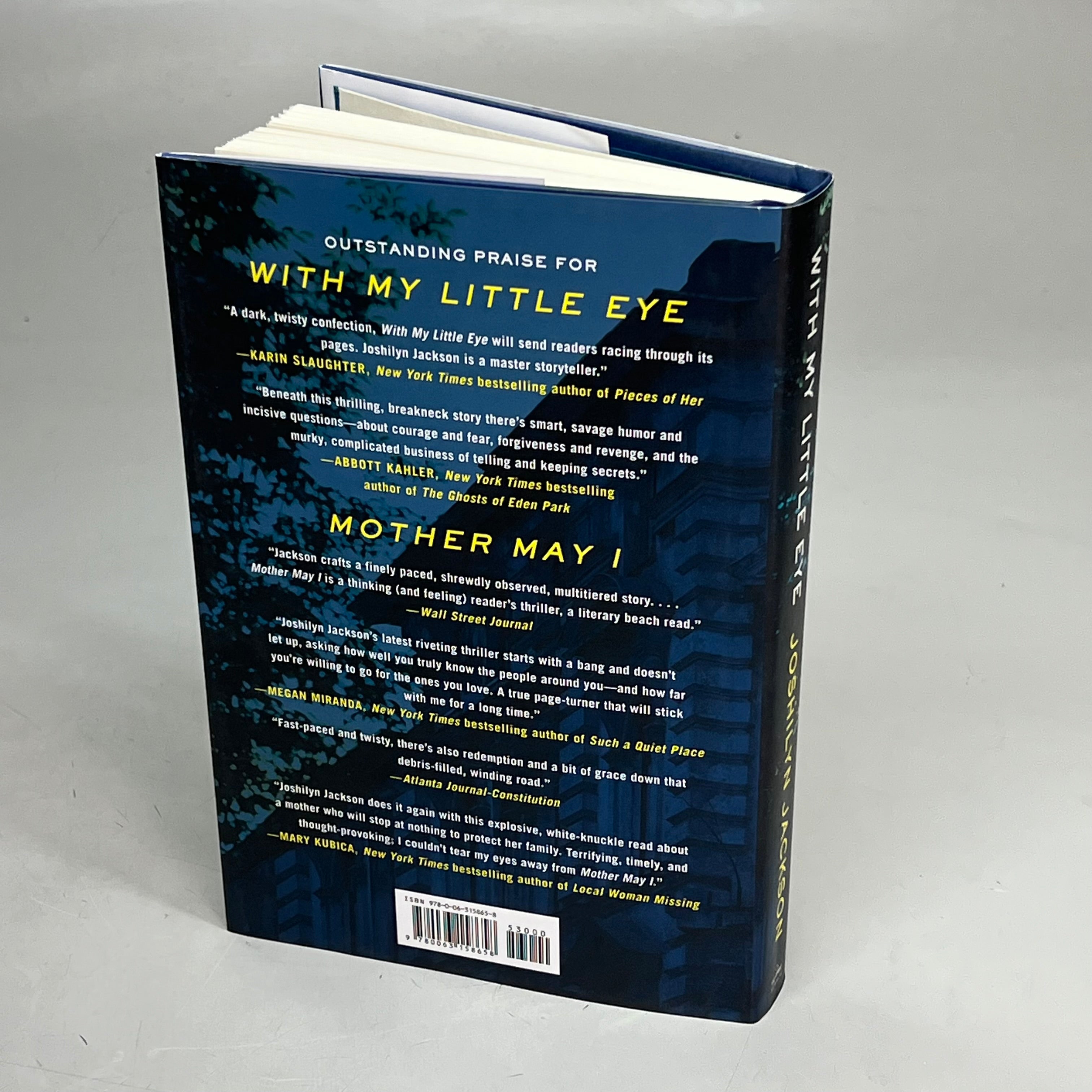WITH MY LITTLE EYE A Suspense Thriller Novel By Joshilyn Jackson Hardback Book