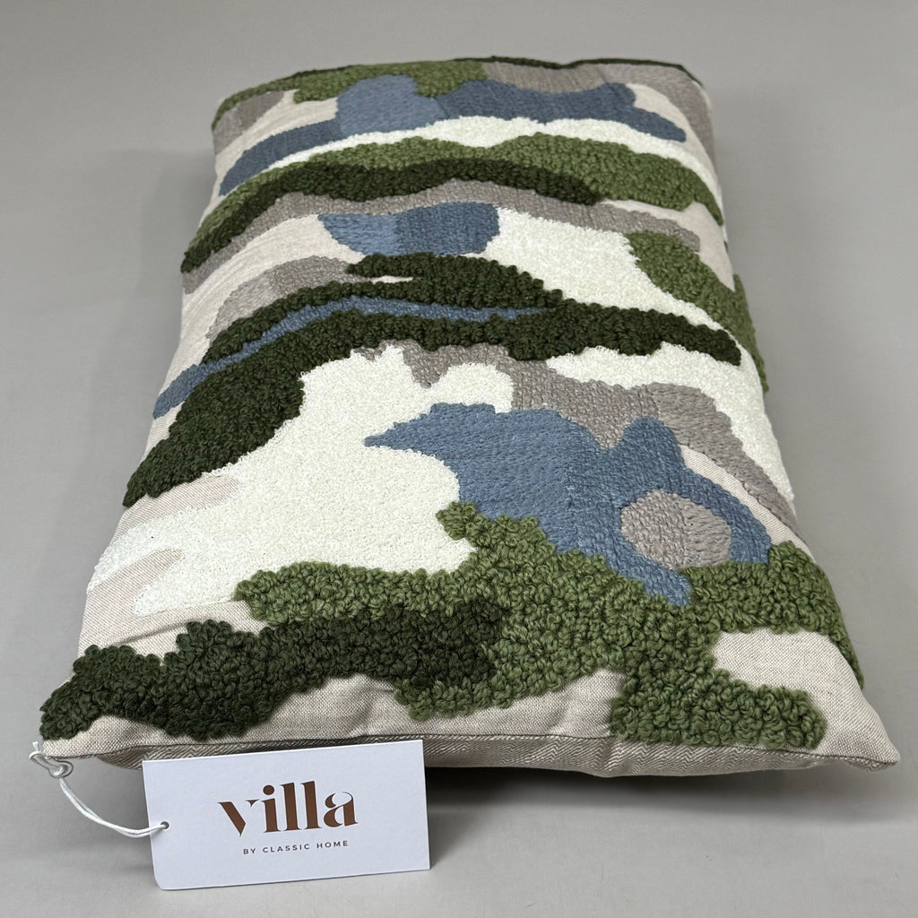 VILLA 14"x26" RN Caney Decorative Throw Pillow Green/Blue Multi