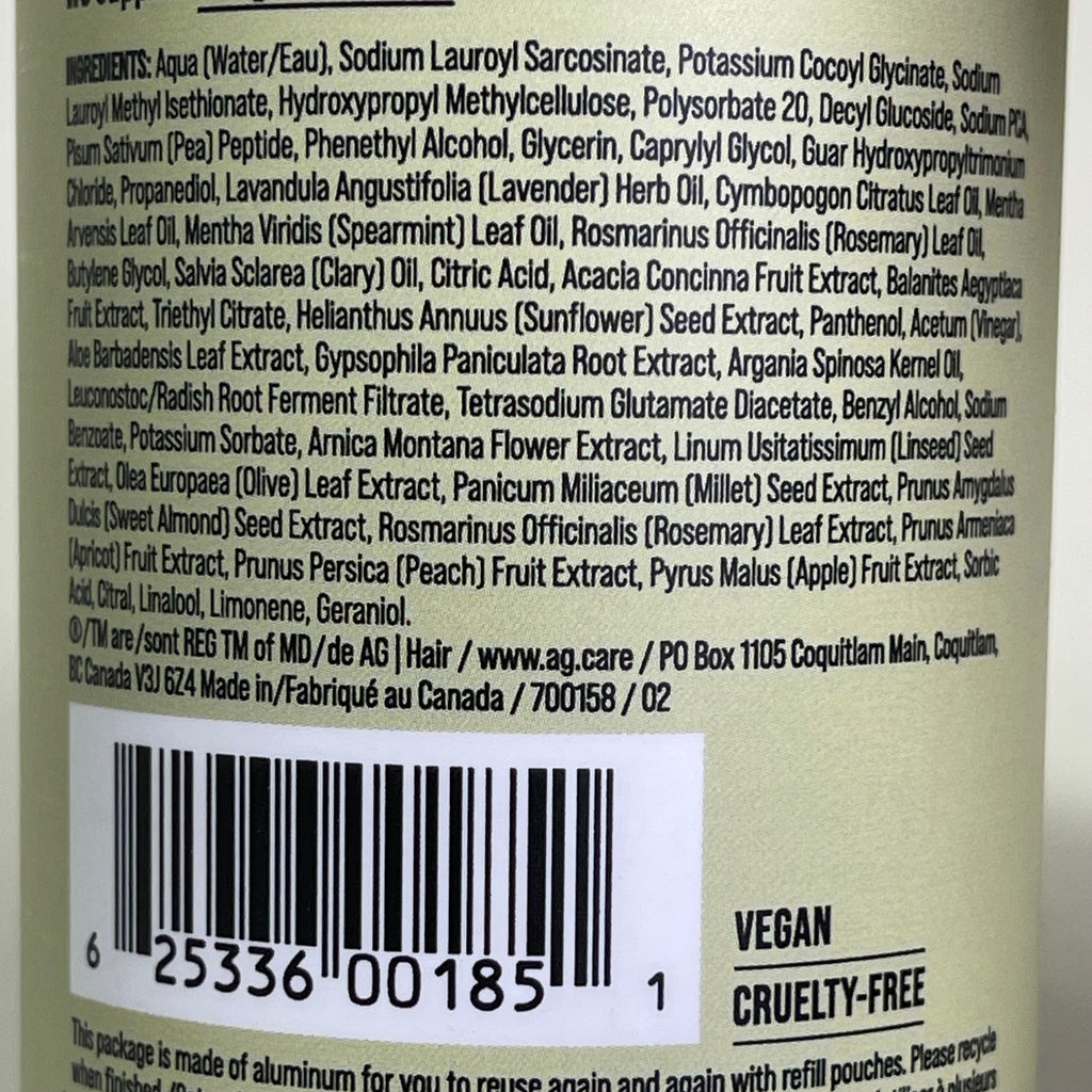 AG CARE Balance Shampoo Apple Cider Vinegar Sulfate-Free 12 fl oz 100094