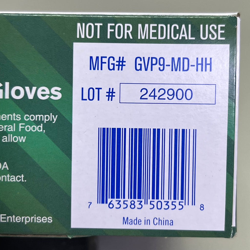 SAFETY ZONE (2 PACK of 100 Gloves) Clear Vinyl Gloves Sz M, GVP9-MD-HH