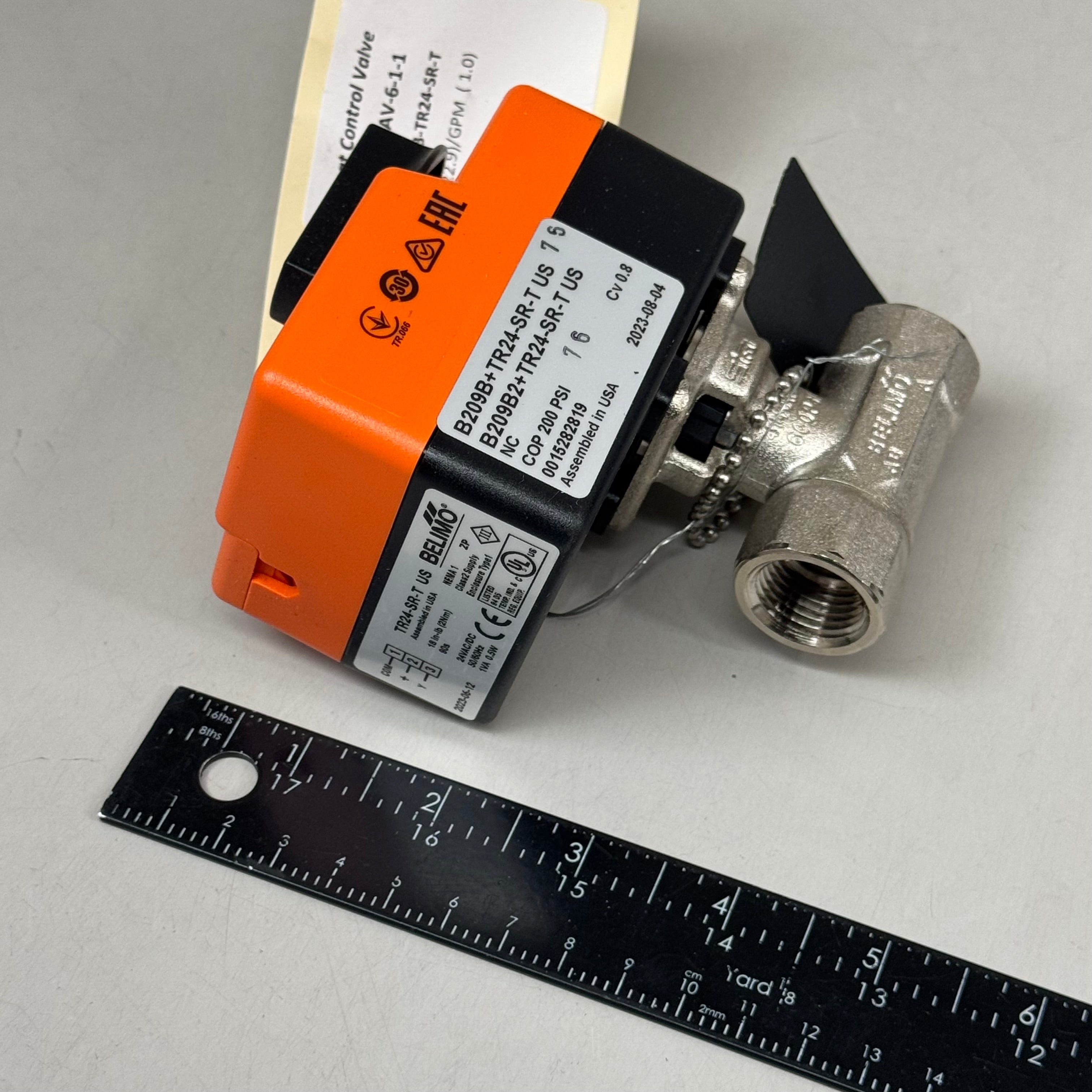 BELIMO Reheat Control Valve 2-Way 1/2"24VAC Cv0.8 2-10VDC 4-20mA B209B-TR24-SR-T