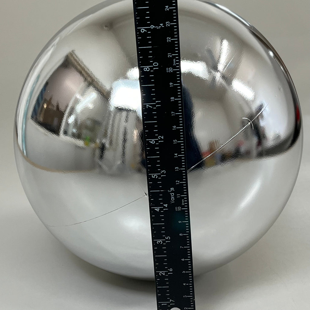 RAZ IMPORTS Plastic Christmas Holiday Ball Ornament 10" Shiny Silver 4214857