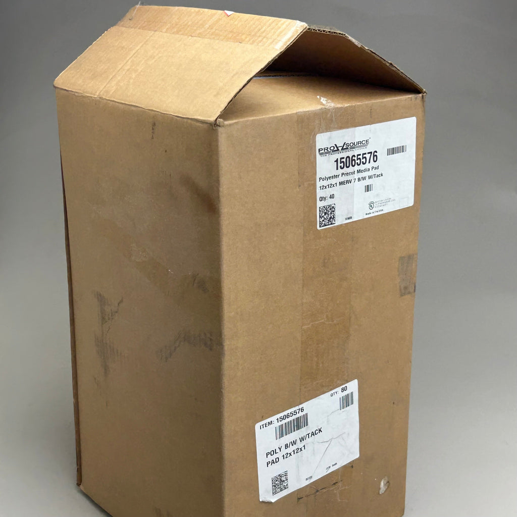 PROSOURCE (40 Pads Per Box) Polyester Air Filter Media Pads 12x12x1 Blue 15065576