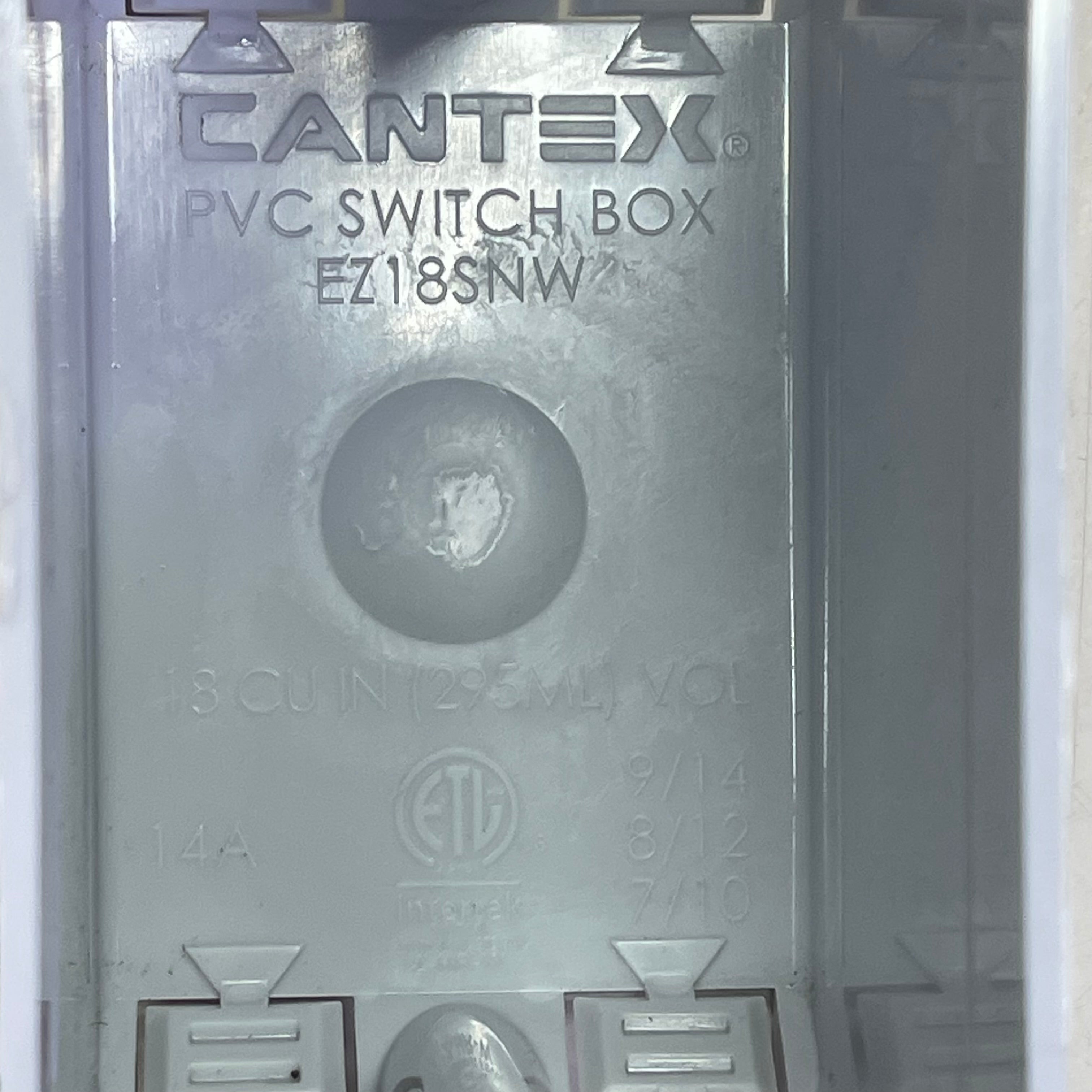 CANTEX (100 PACK) Switch/Outlet Box 18cu.in Grey EZ18SNW