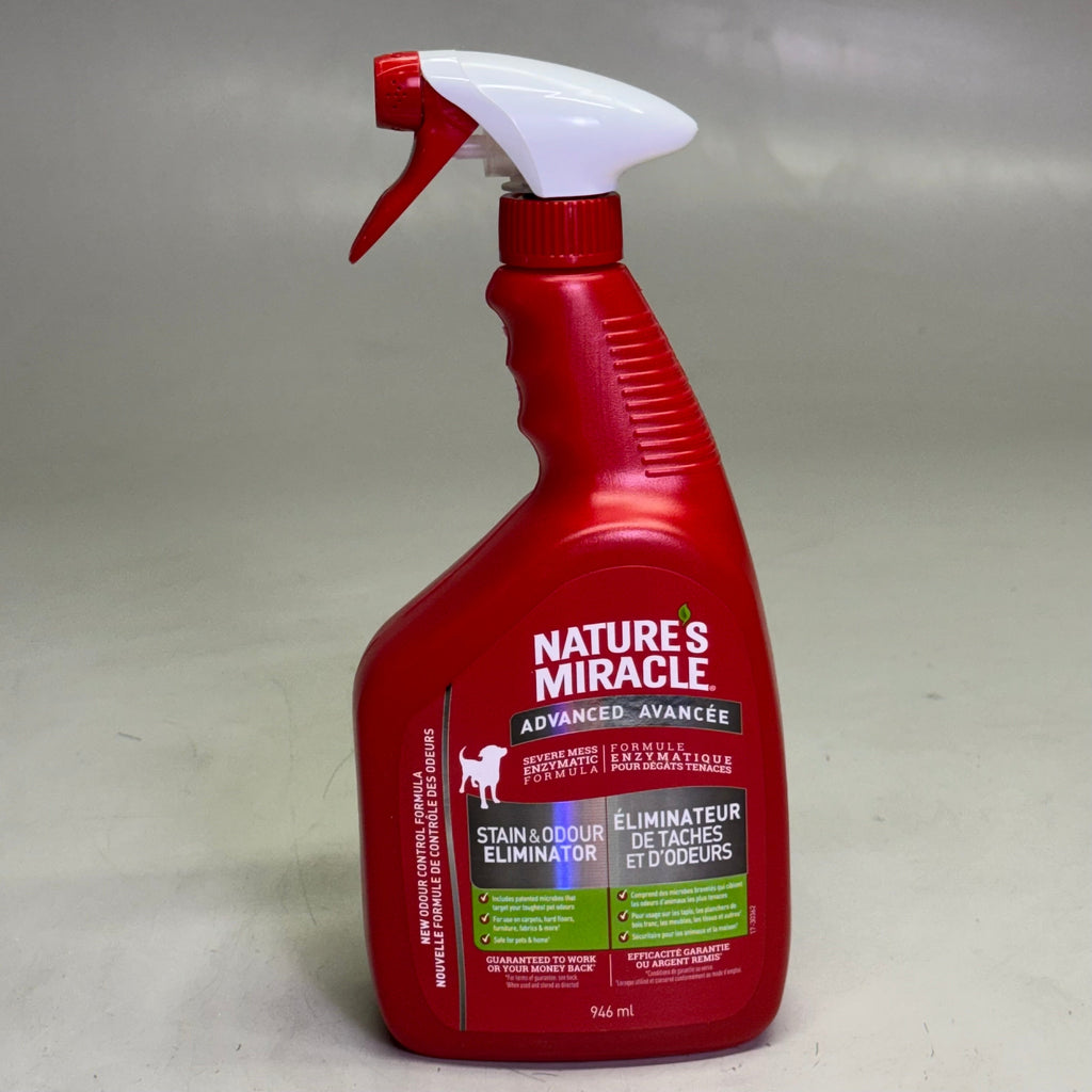 NATURE'S MIRACLE (2 PACK) Advanced Stain & Odour Eliminator 946 ml, Red