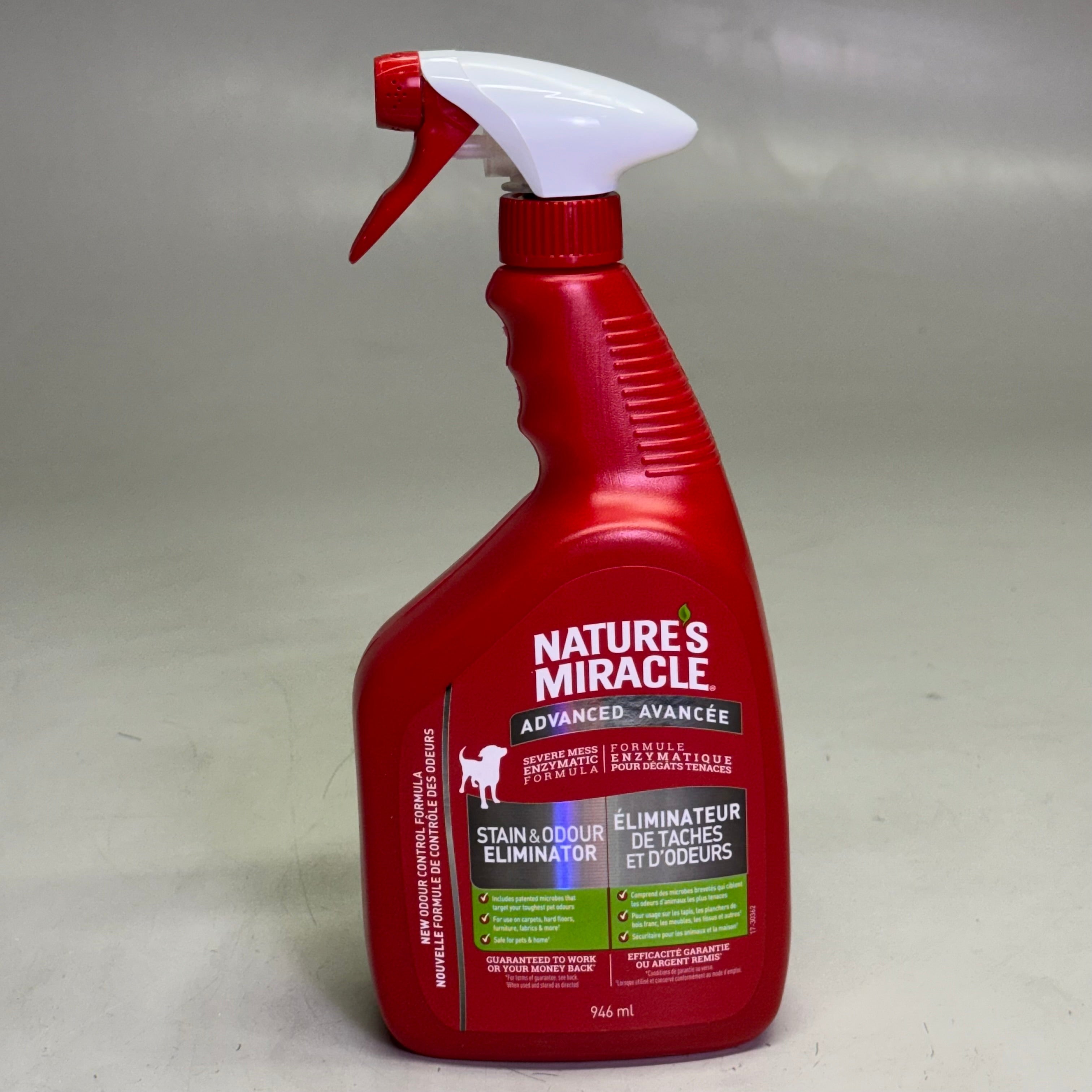 NATURE'S MIRACLE (2 PACK) Advanced Stain & Odour Eliminator 946 ml, Red