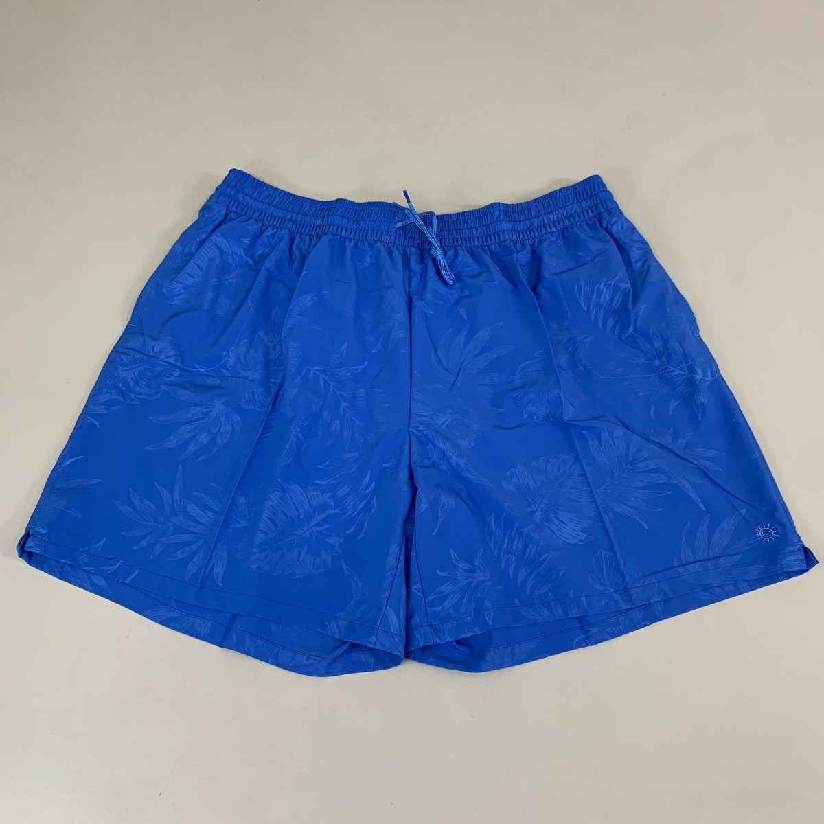 RAYA SUN Stretch Swim Style Shorts W/ Flower Design Women's 2X Blue/Gray