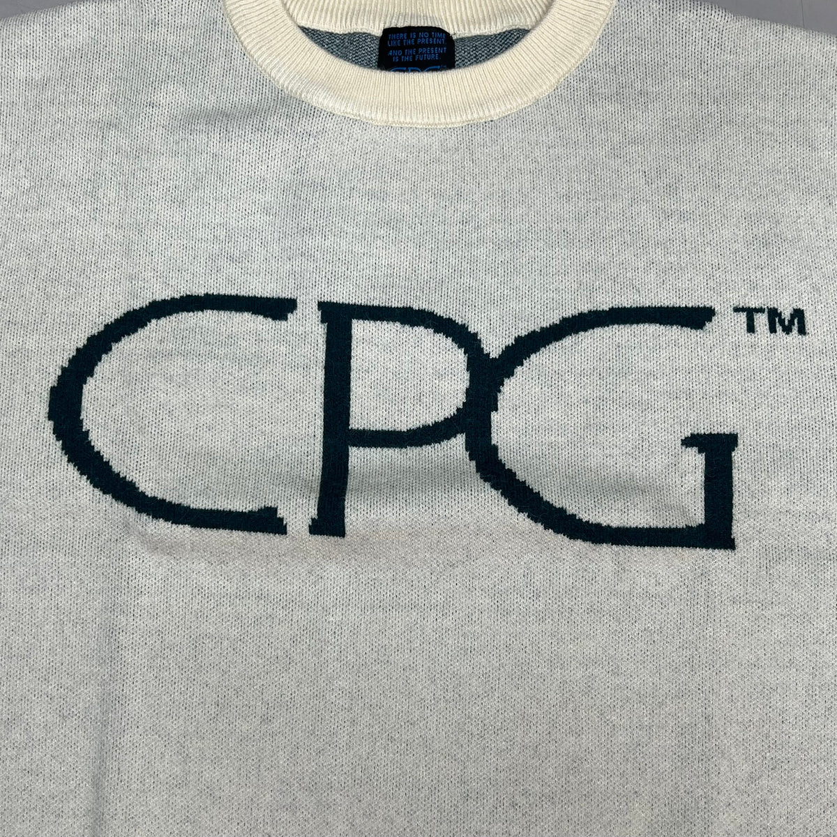CPG CODEGRAPHY WORLDWIDE Sweater Women's Sz M Green/Crème WCPG-SWTR-NTRL-2022-3