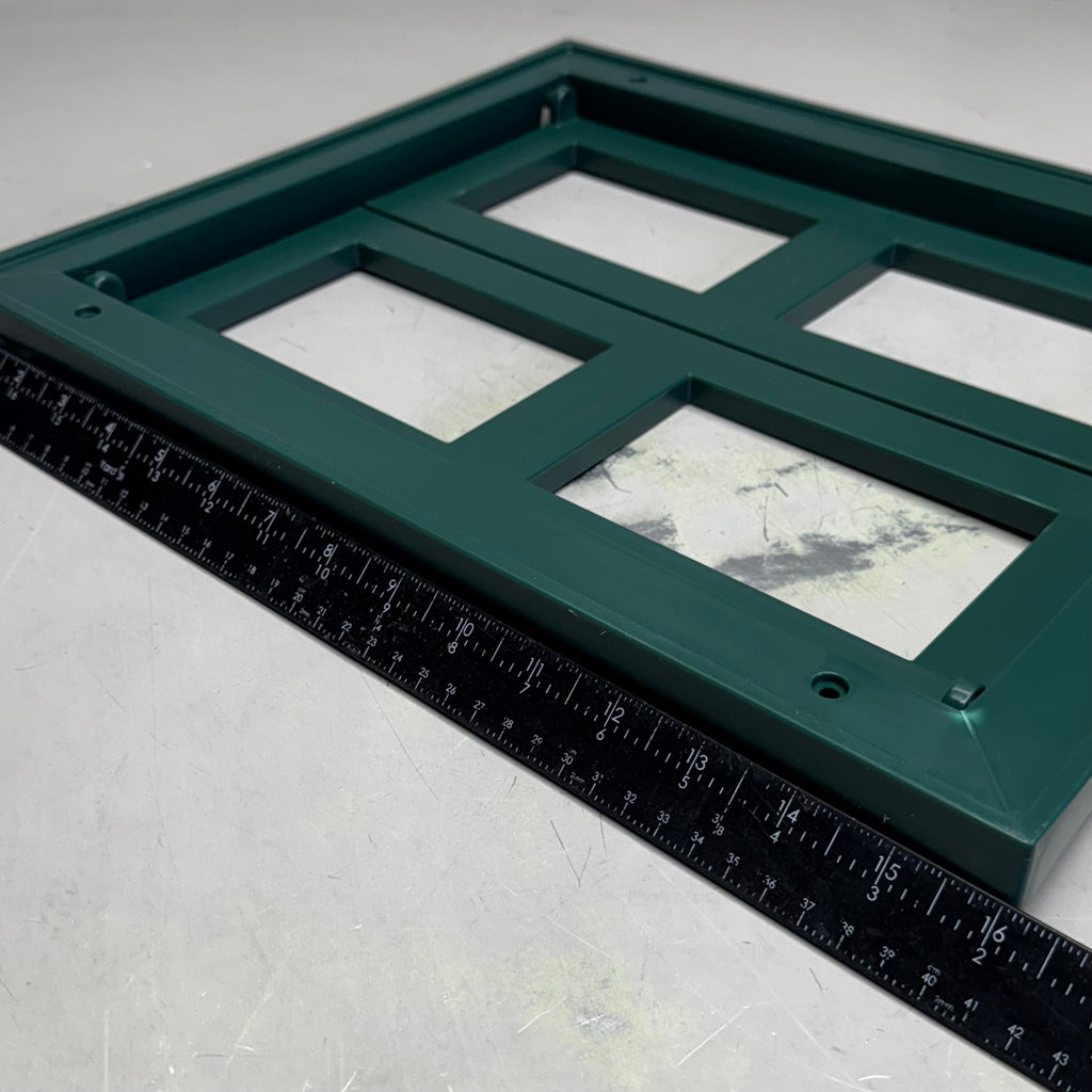 Green Plastic Window Frame Sz 13.5"W x 16"H 71-5004