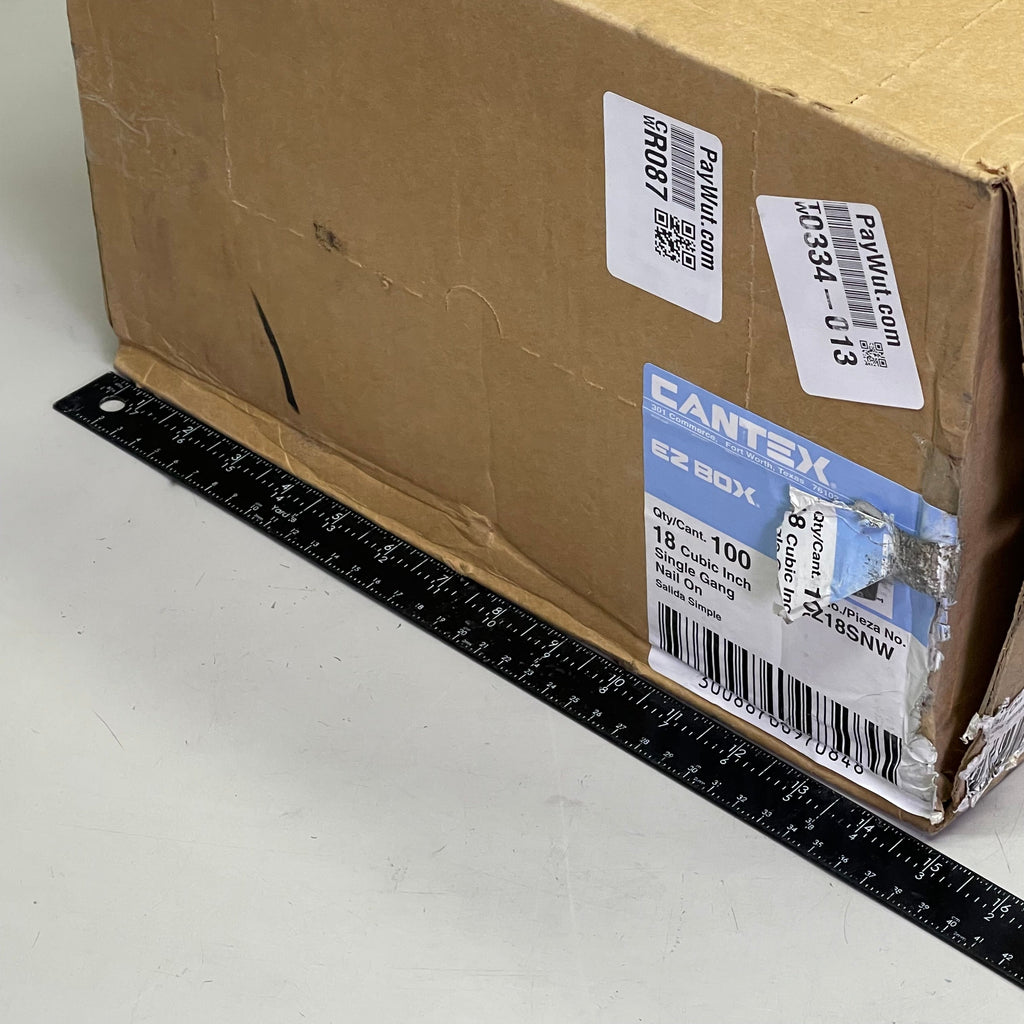 CANTEX (100 PACK) Switch/Outlet Box 18cu.in Grey EZ18SNW