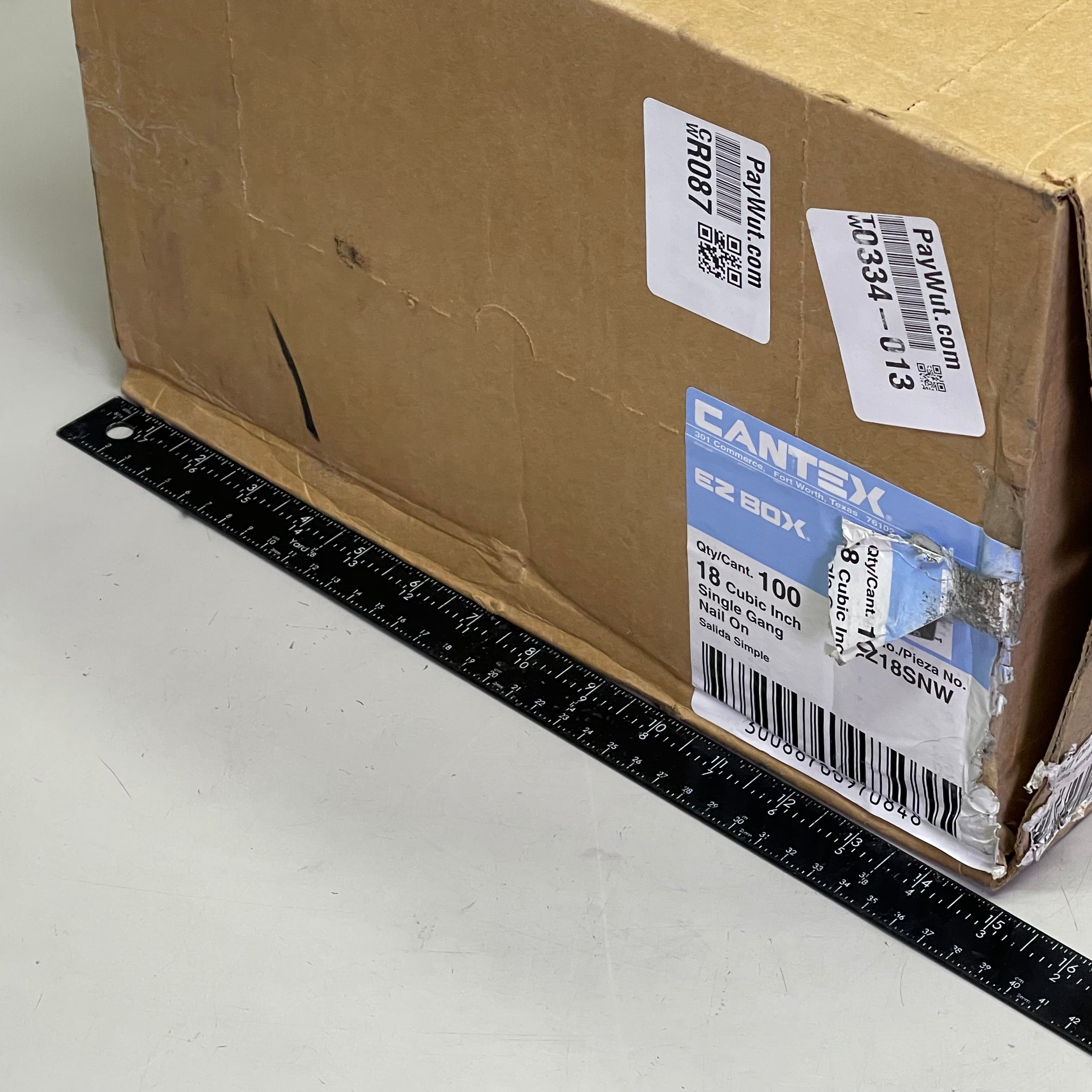CANTEX (100 PACK) Switch/Outlet Box 18cu.in Grey EZ18SNW