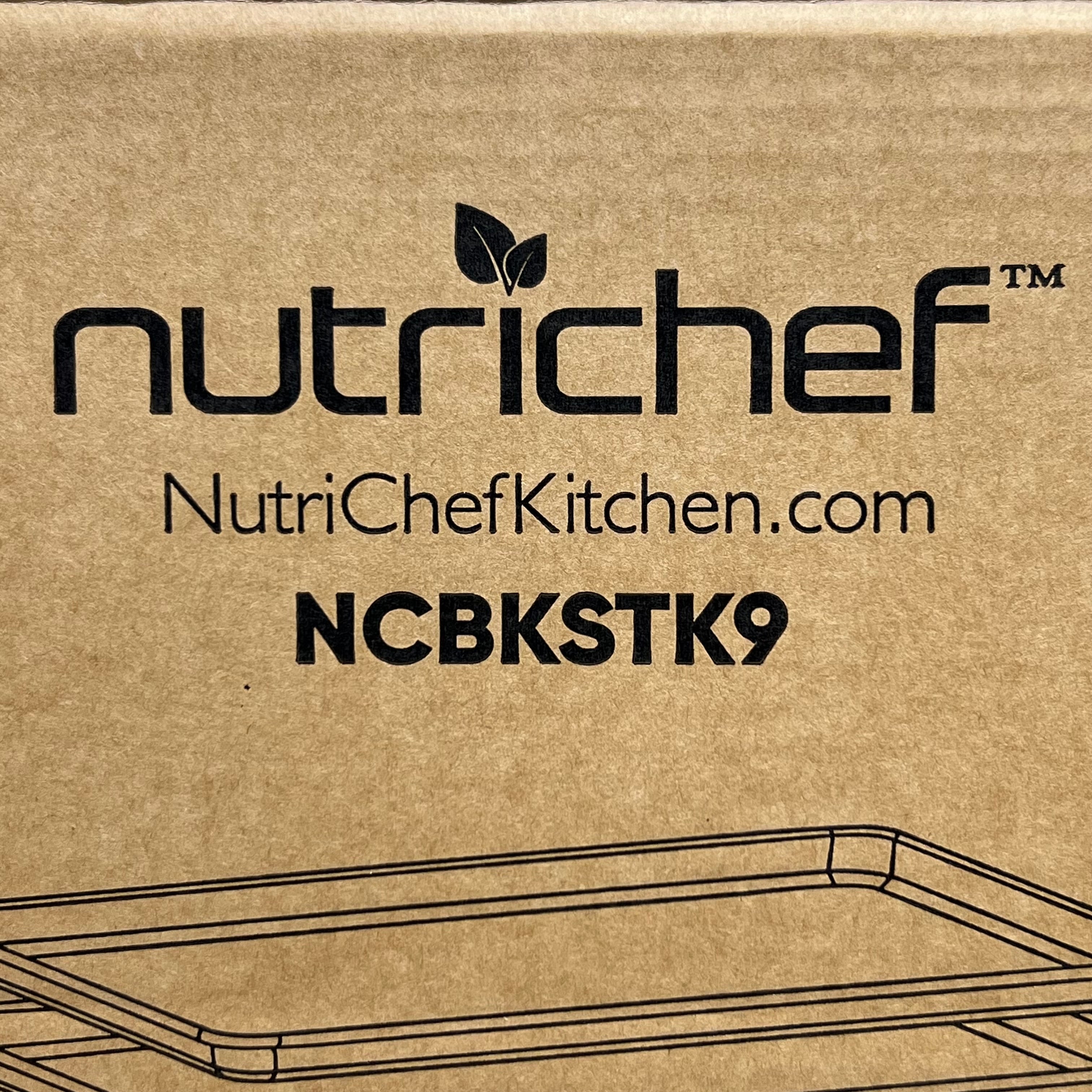 NUTRICHEF 8-Piece Nonstick Stackable Bakeware Set Sz 11" W x 16" L NCBKSTK9