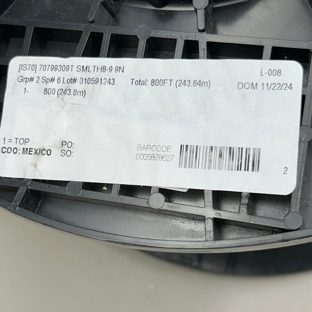 CARLISLE 2 Single COND Braided Tin Coated Copper Wire   8AWG, 800'  White SMLTH8-9