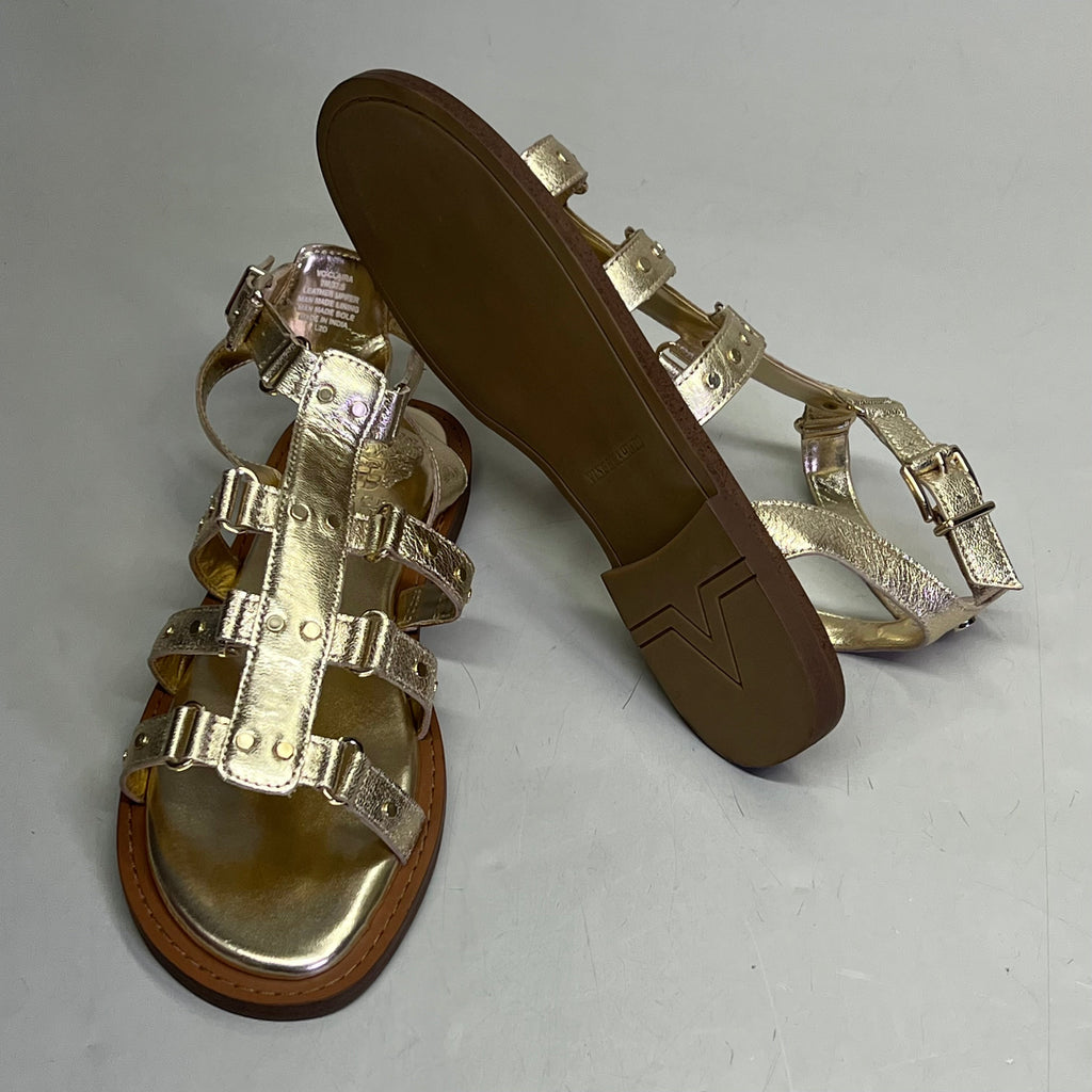 VINCE CAMUTO Leather Studded Gladiator Sandals Women's Sz 9M Egyptian Gold