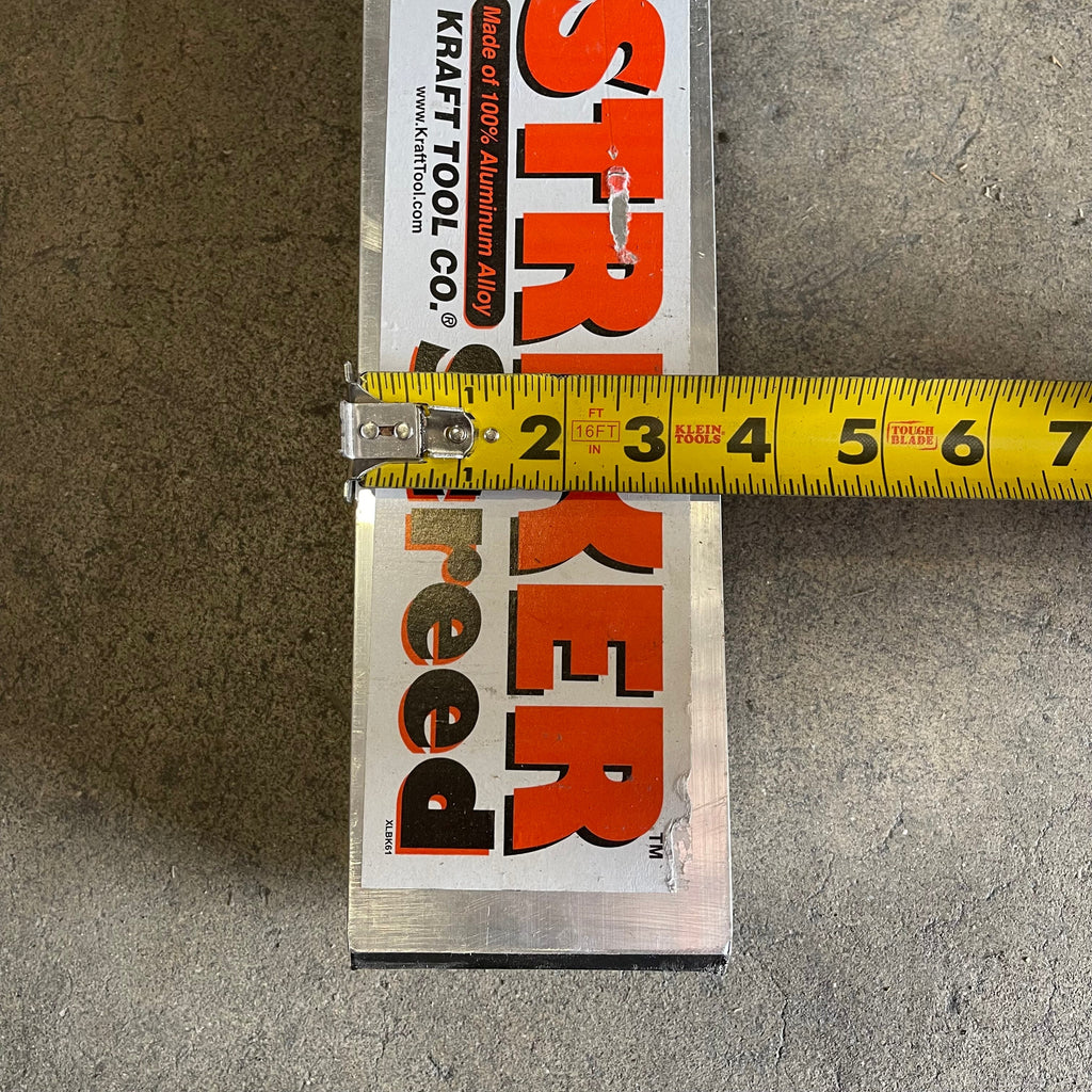 KRAFT TOOL CO. Striker Screed 192”x3-1/2”x1-1/2” ALUMINUM CC616AL