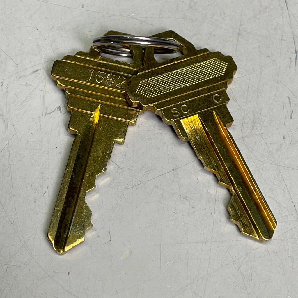 GMS (2-PACK) Mortise Lock Cylinders 1-1/8" Schlage 5 Pin Keys M11-SX-26D-AT-A2
