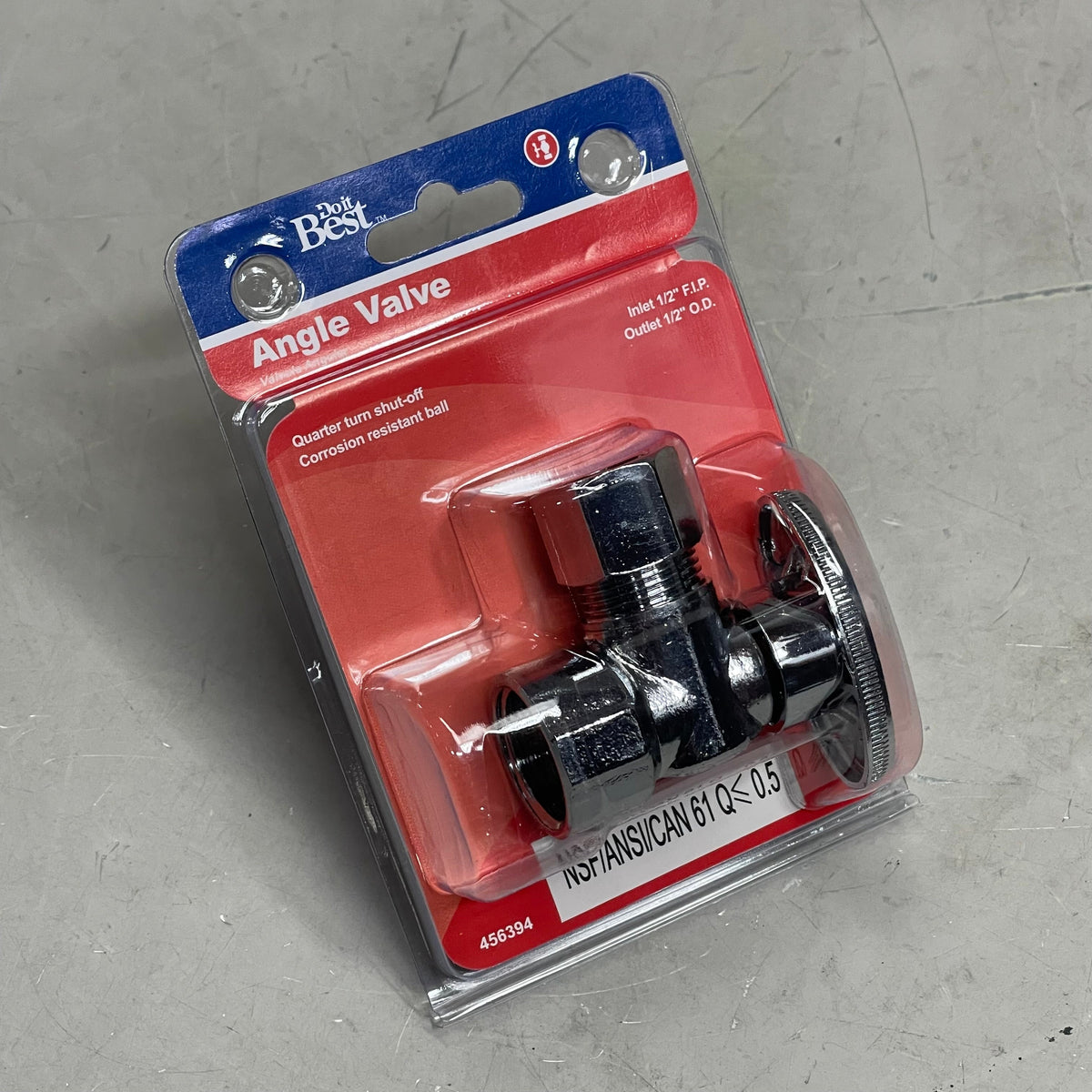 DO IT BEST (6 PACK) Quarter Turn Angle Valve 1/2" FIP x 1/2" OD 456394 DIB51-1PCLF