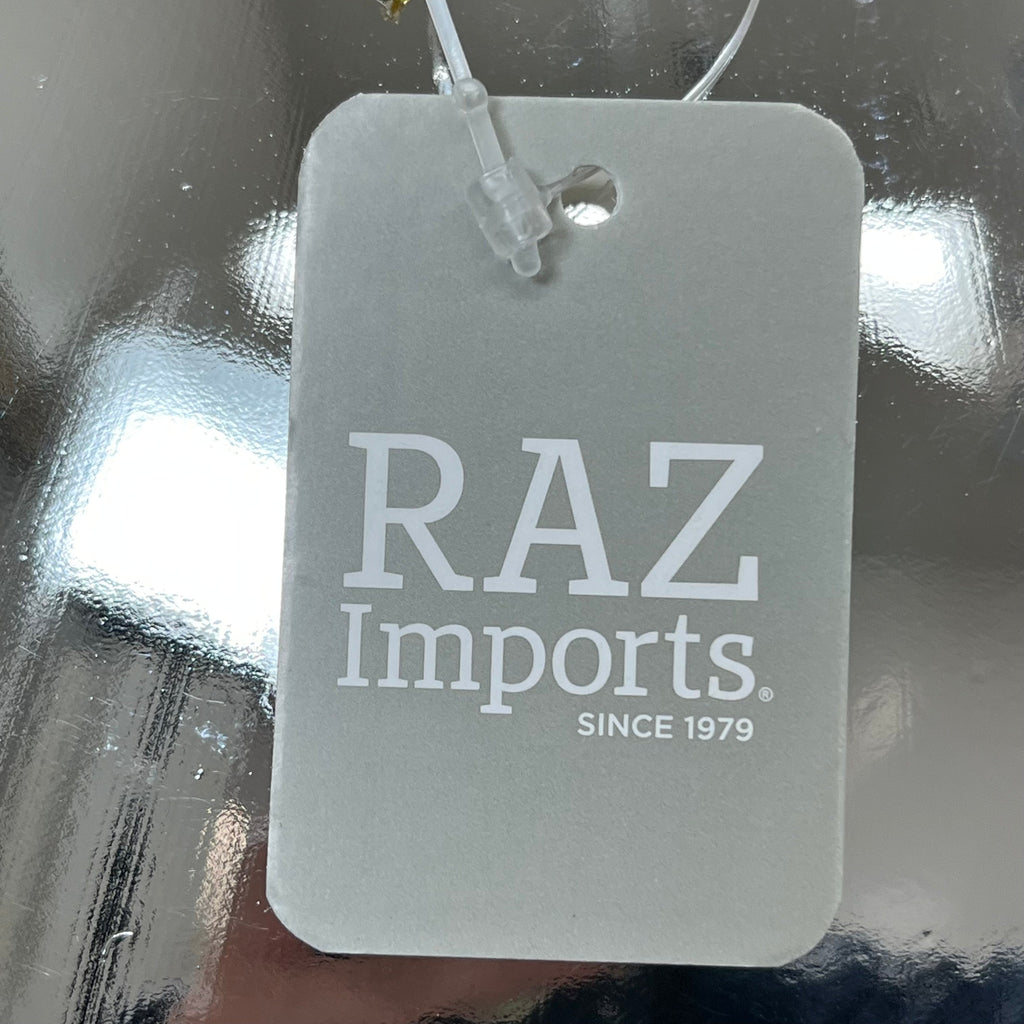 RAZ IMPORTS Plastic Christmas Holiday Ball Ornament 10" Shiny Silver 4214857
