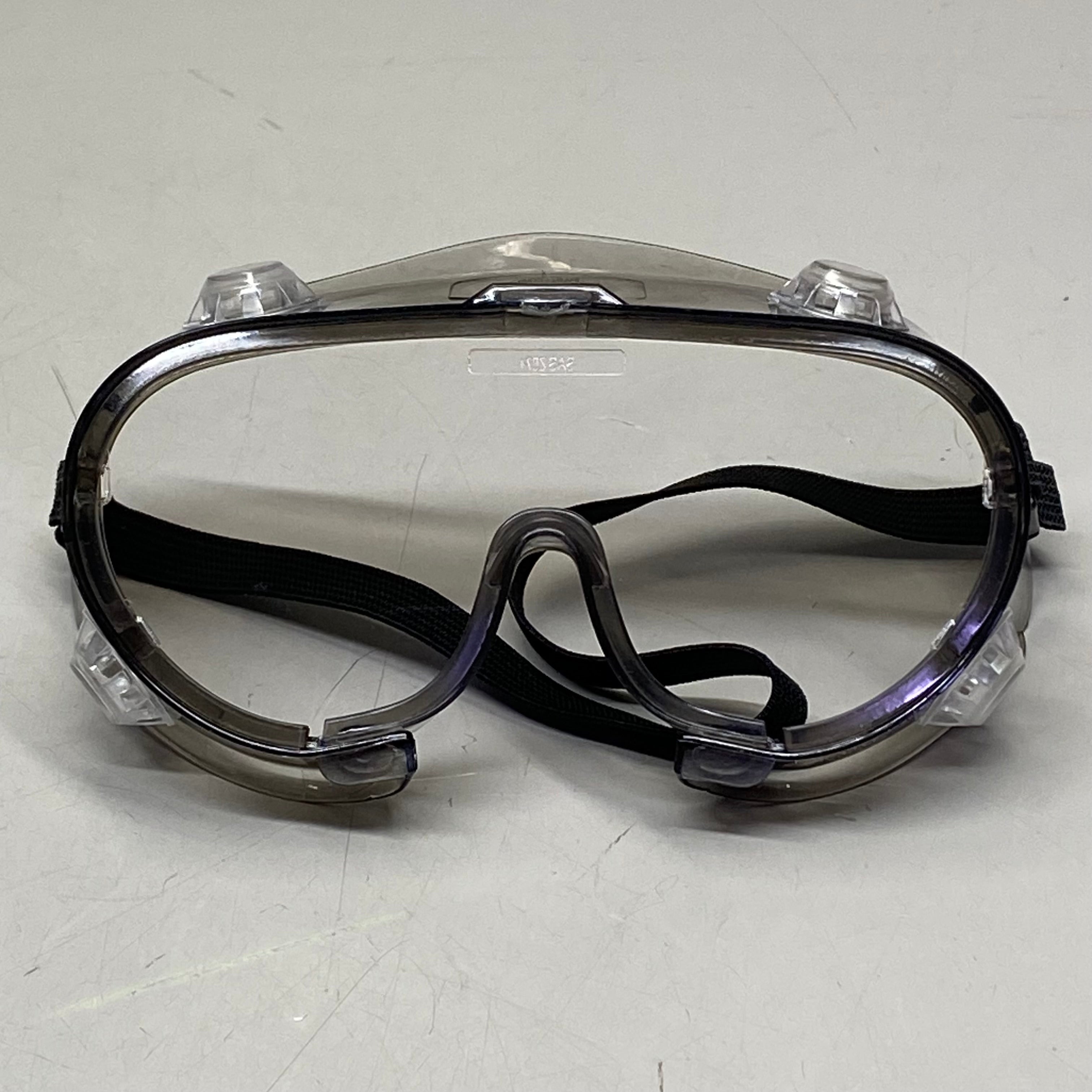 SAS SAFETY CORP (2 PACK) Chemical Splash Safety Goggles Black Frame /Clear Lens 5109