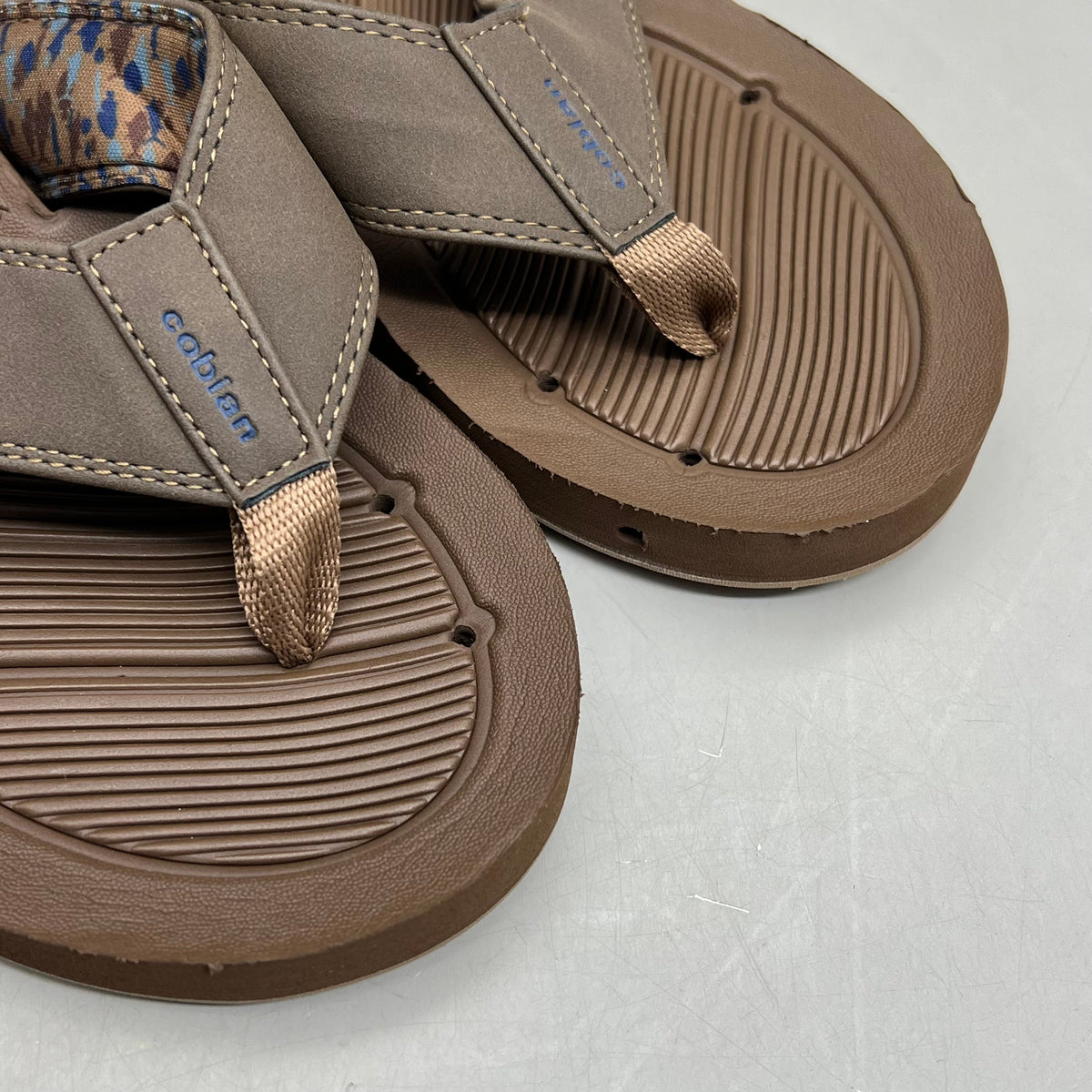 COBIAN Synthetic Suede Draino 3 Sandals  Men's Sz 10, EU 43 Brown HBD23-200-10
