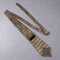 ALEXANDER JULIAN COLOURS Horizontal Design Tie 60" Brown/Orange/Yellow Pre-Owned
