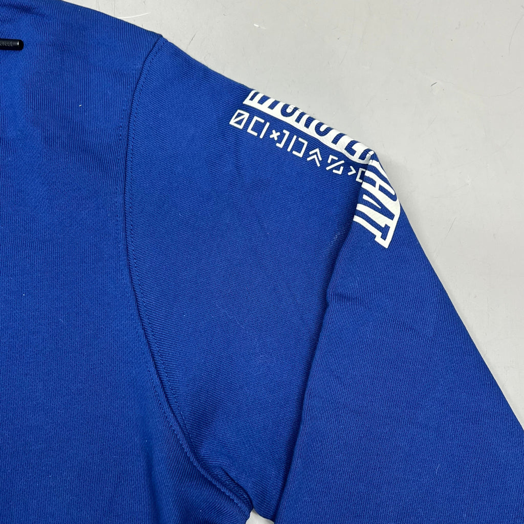 MONSTERCAT Records Full Zip Hooded Jacket W/ Printed Back Men's Sz S Blue