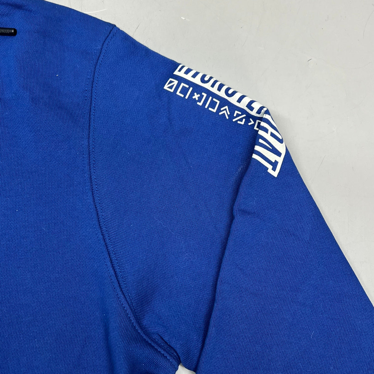MONSTERCAT Records Full Zip Hooded Jacket W/ Printed Back Men's Sz S Blue