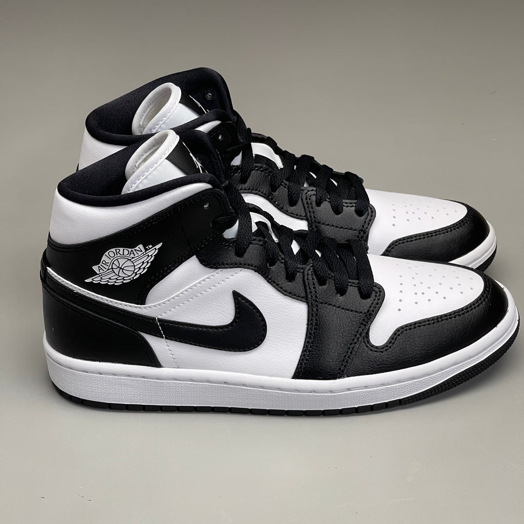NIKE AIR JORDAN 1 Mid Panda Shoe Women's Sz 10 Black / White DV0991-101 (New)
