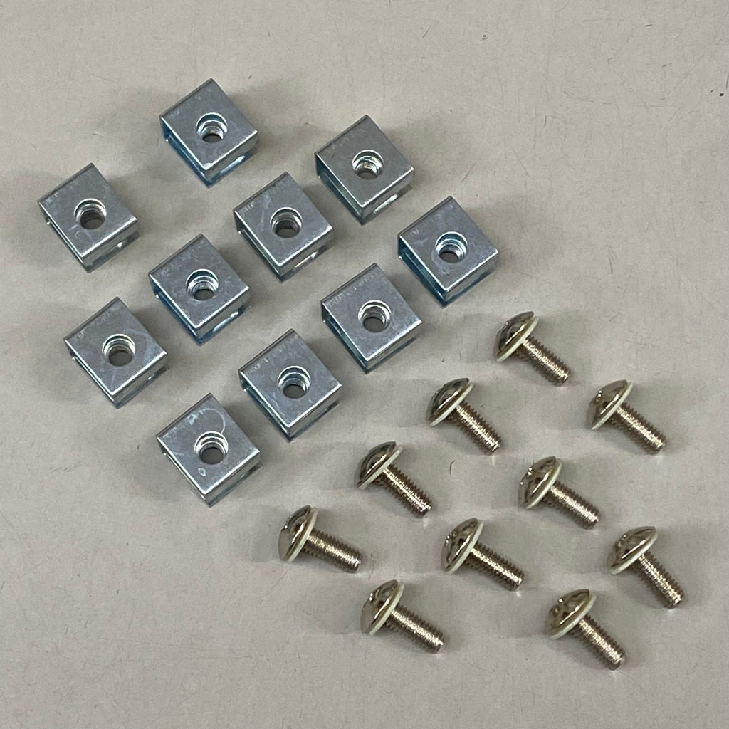 EMCOR ENCLOSURES (20 PACK) G-Shaped Spring Nut W/ Bolts 10-32 Zinc Plated Finish