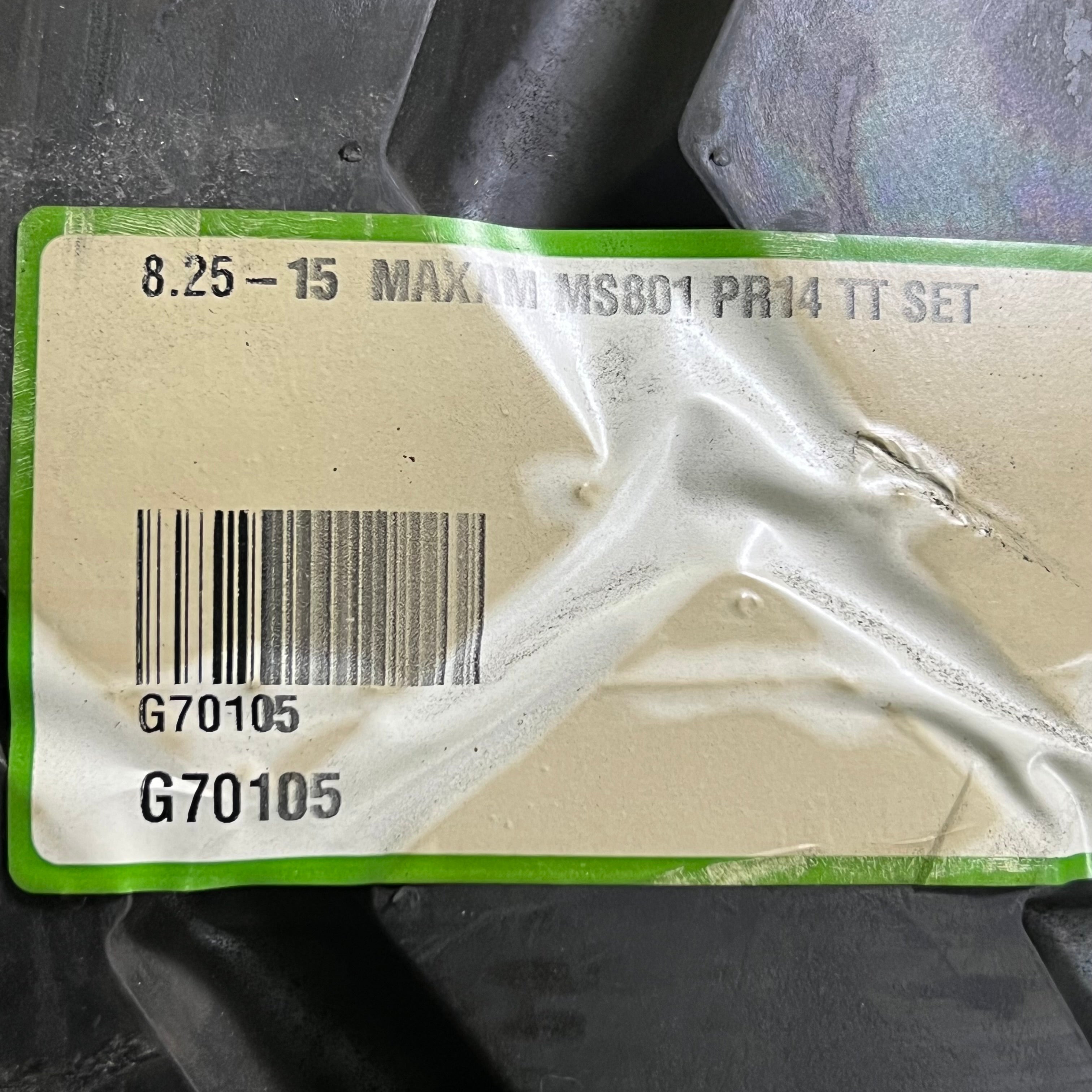 MAXAM Industrial & Forklift Tire Dot 0523 Sz 8.25-15 N.H.S Black MS801