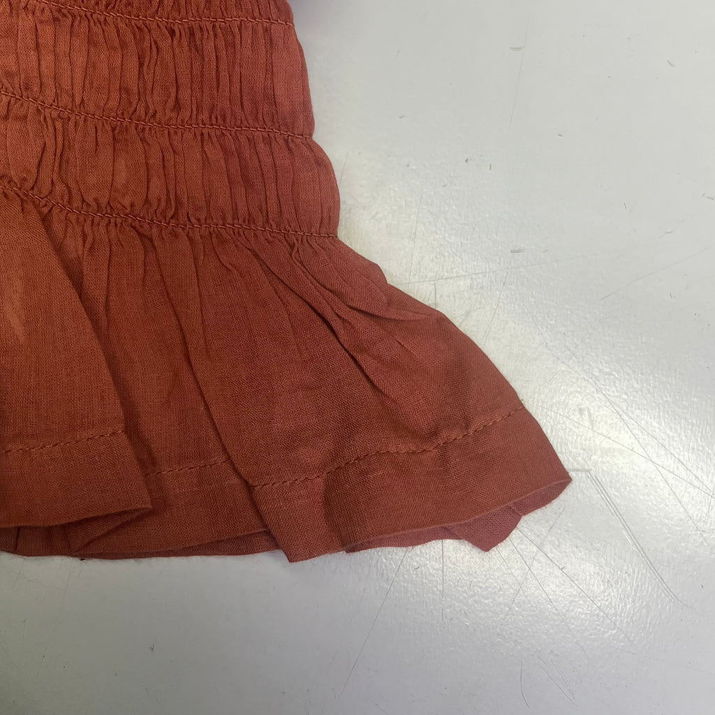 FREE PEOPLE Linen Textile Sweet On Your Crop Women's Sz M Maple Syrup 96849898