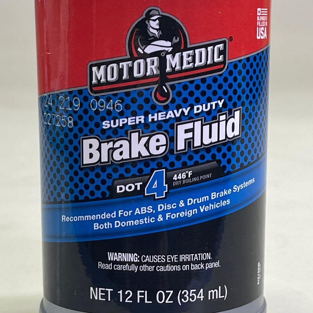 MOTOR MEDIC (6 PACK) Super Heavy Duty Dot 4 Brake Fluid 12 fl oz Grey M4512
