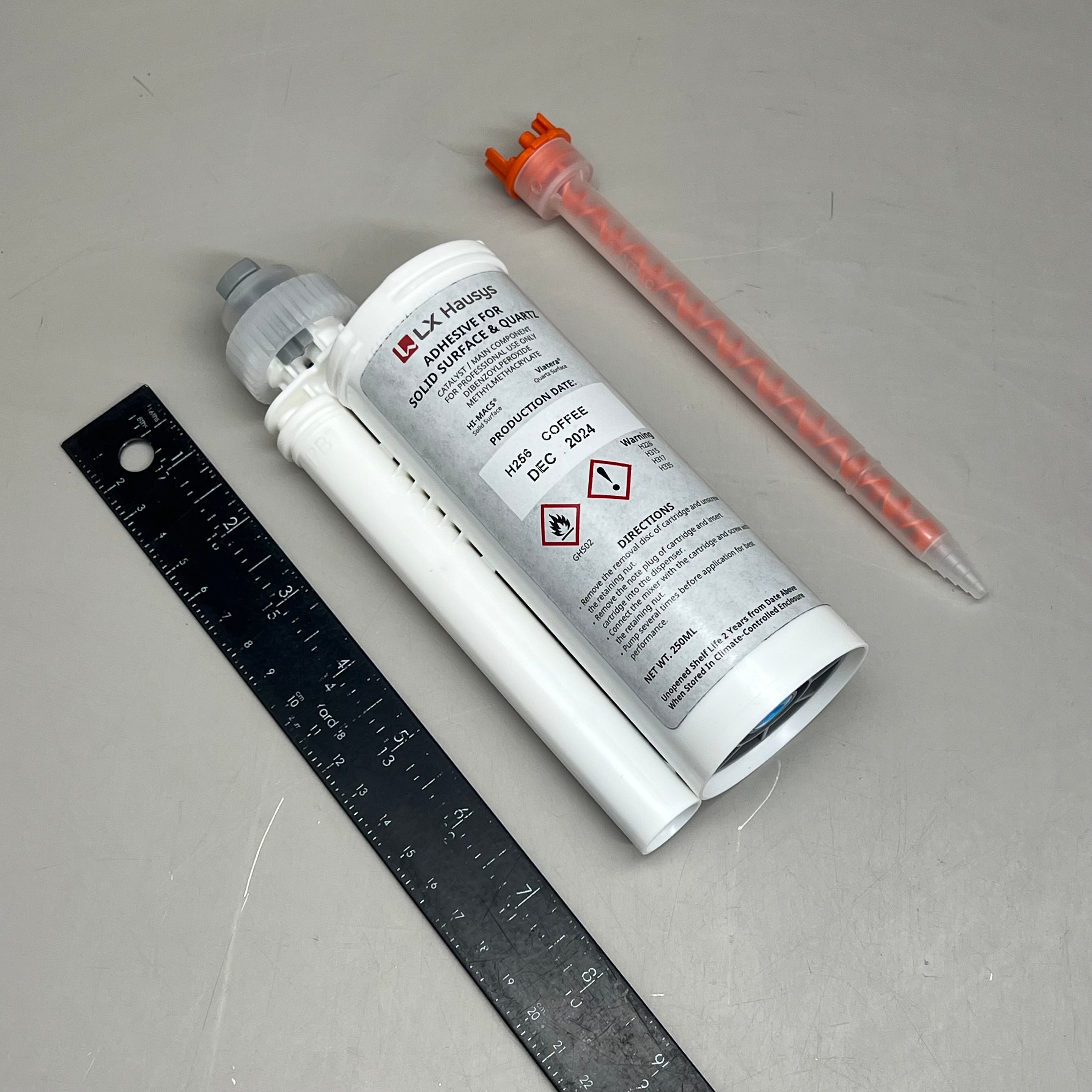 LX HAUSYS Adhesive for Solid Surface Quarts Viatera H-Macs H256 Coffee 205 mL