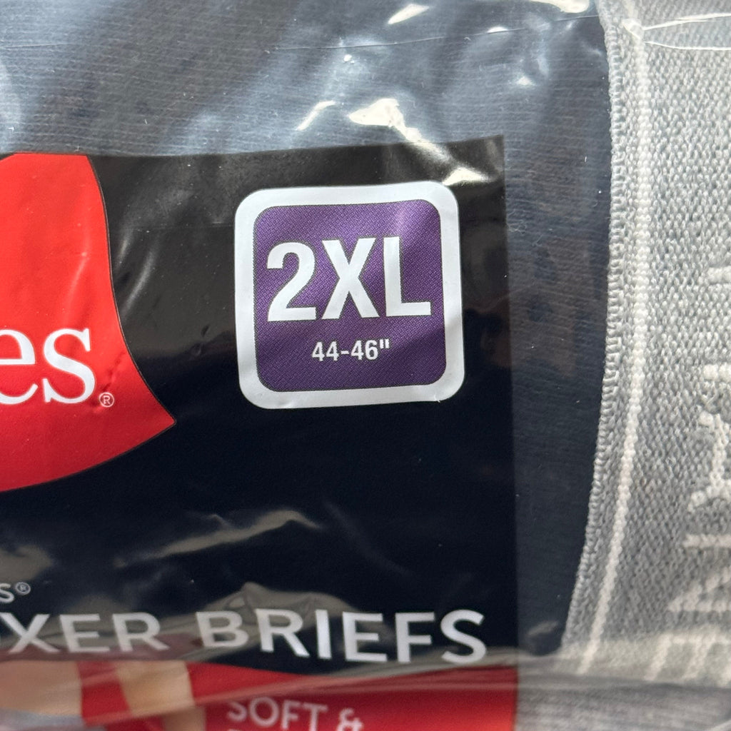 HANES (3 PACK!) Men's Cool Comfort Boxer Briefs Sz 2XL 44-46" Black/Grey 2349A3