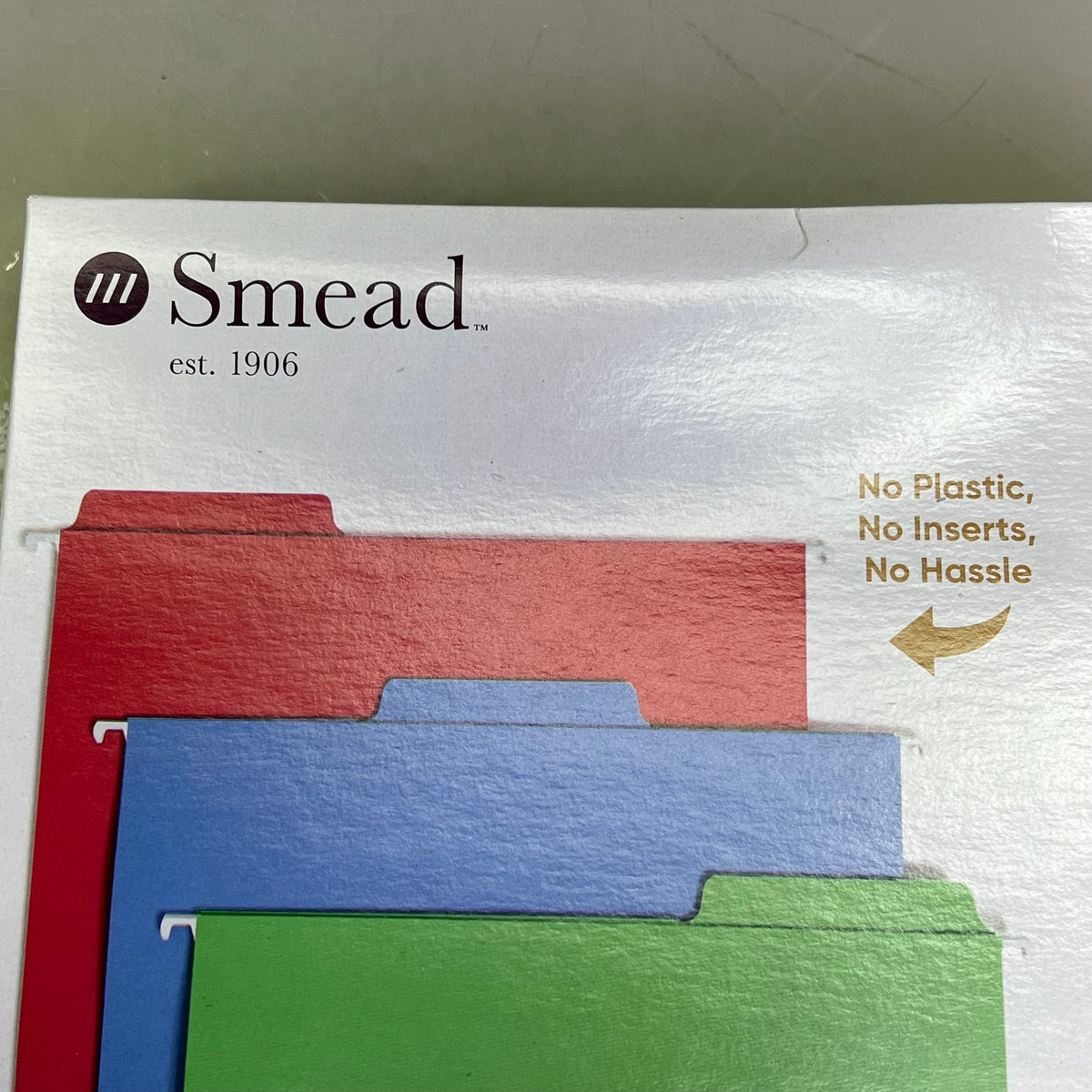 SMEAD (18 PACK) FasTab Hanging File Folders 1/3 Cut Multicolor 64053