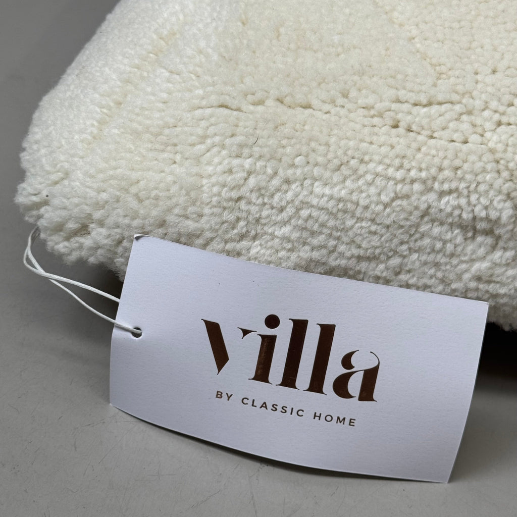 VILLA 22"x22" RN Mercer Decorative Throw Pillow in Ivory