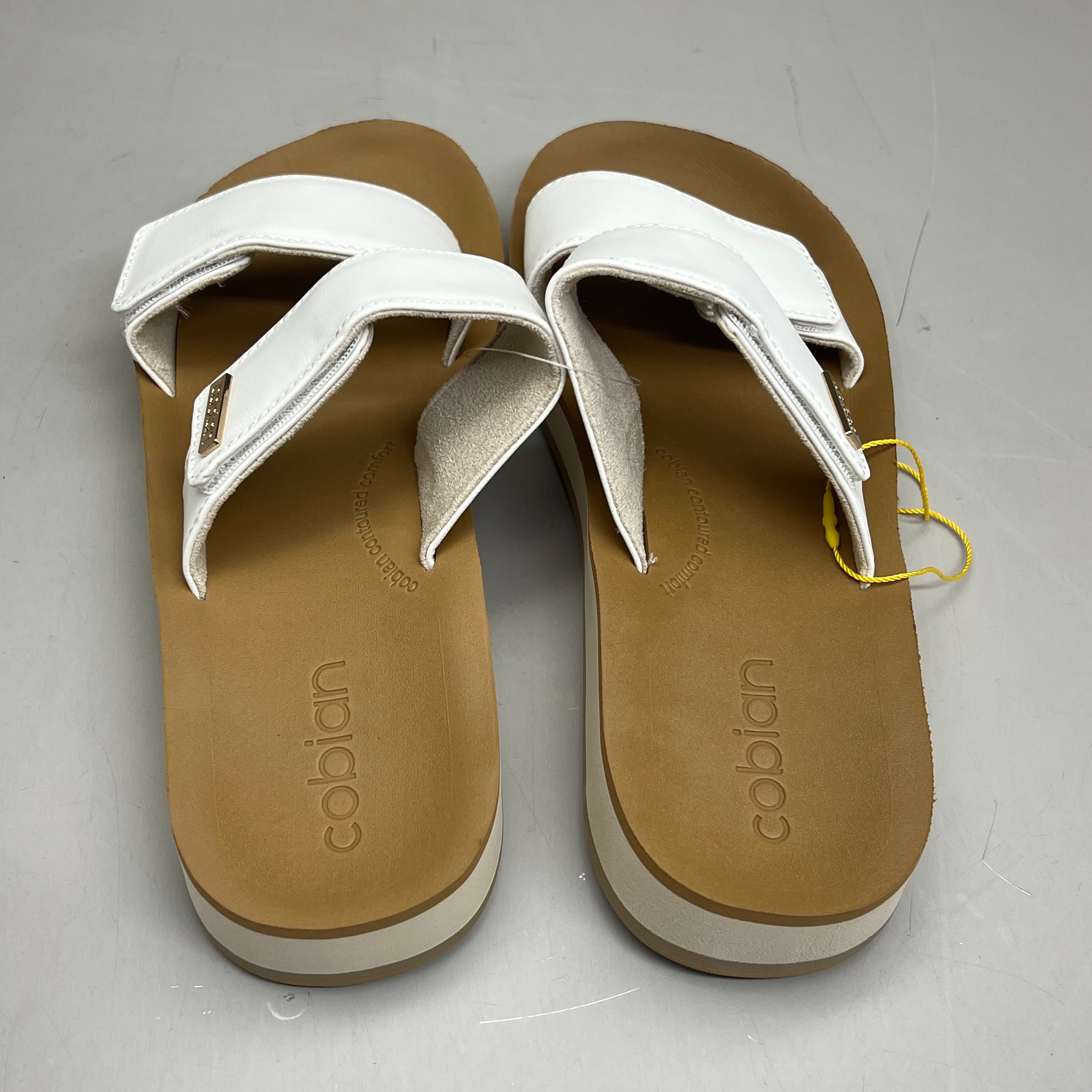 COBIAN Dana Rise Elevated Flatform Style Slide Women's Sz 10 White DNA24-100-10