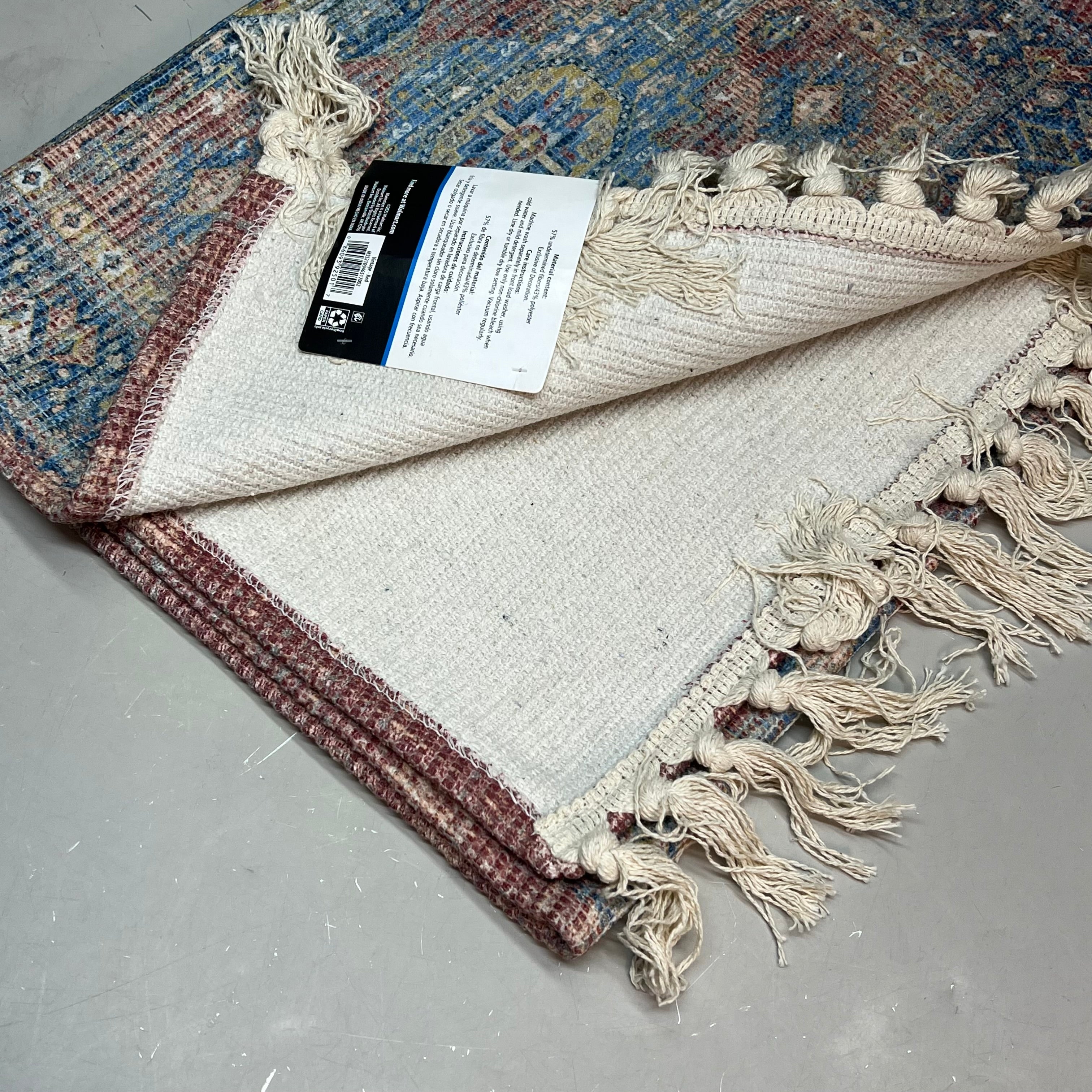 MAINSTAYS (2 PACK) Indoor Polyester Runner Rug 20"x60" Vintage Red MSS2100946517002