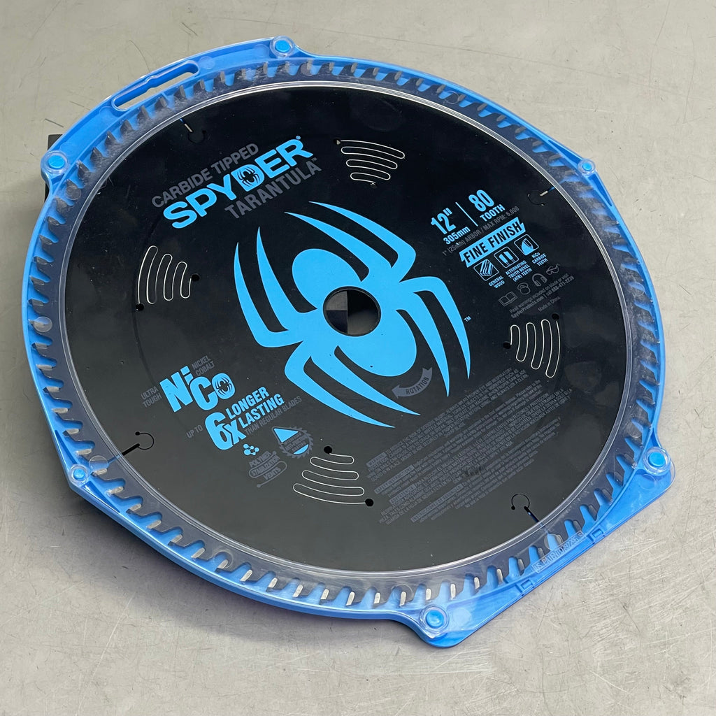 SPYDER Tarantula Fine Finish Circular Saw Blade 80-Tooth, 12" Black 13054