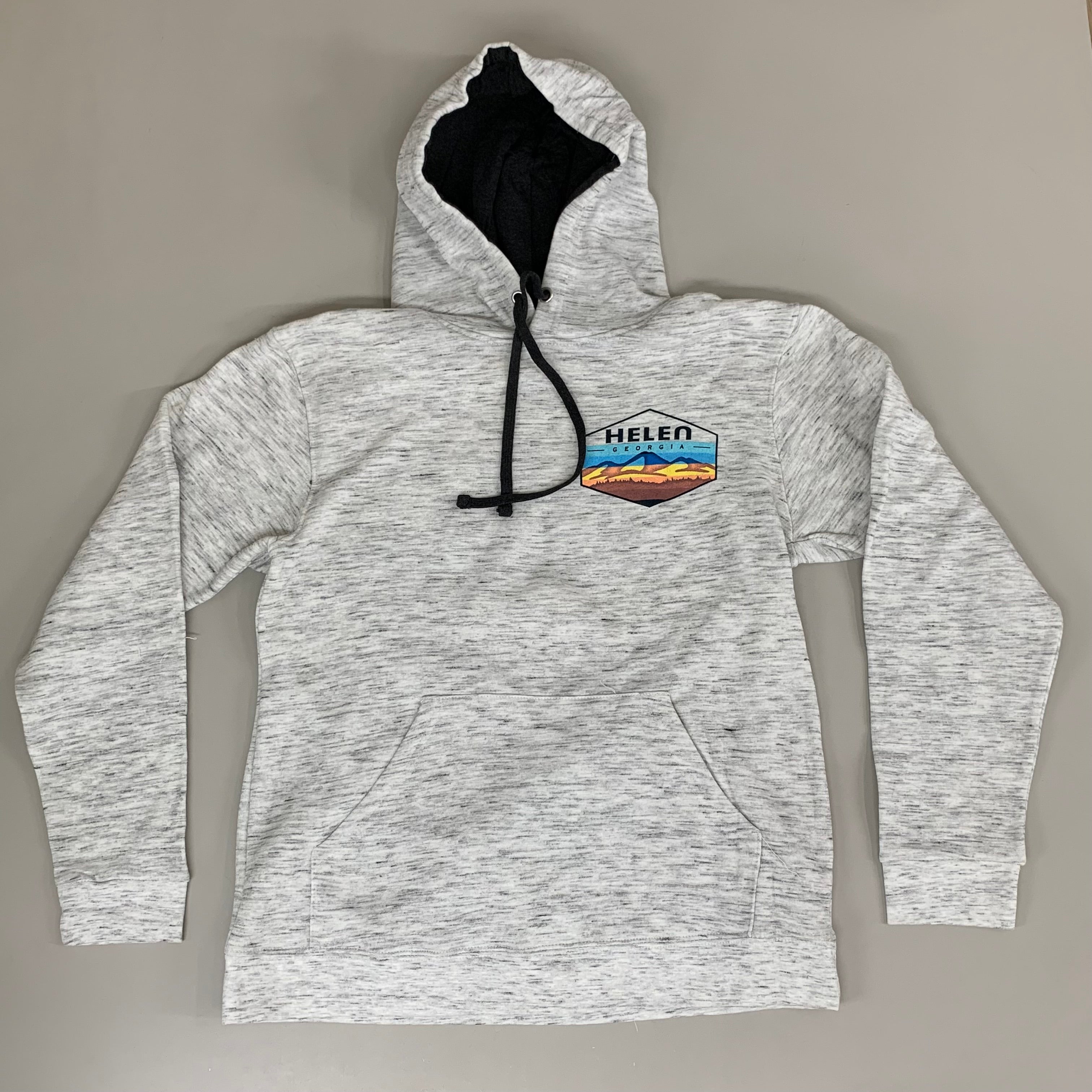 LONEROCK Helen Georgia Tie Hoodie Sz Small White/Grey