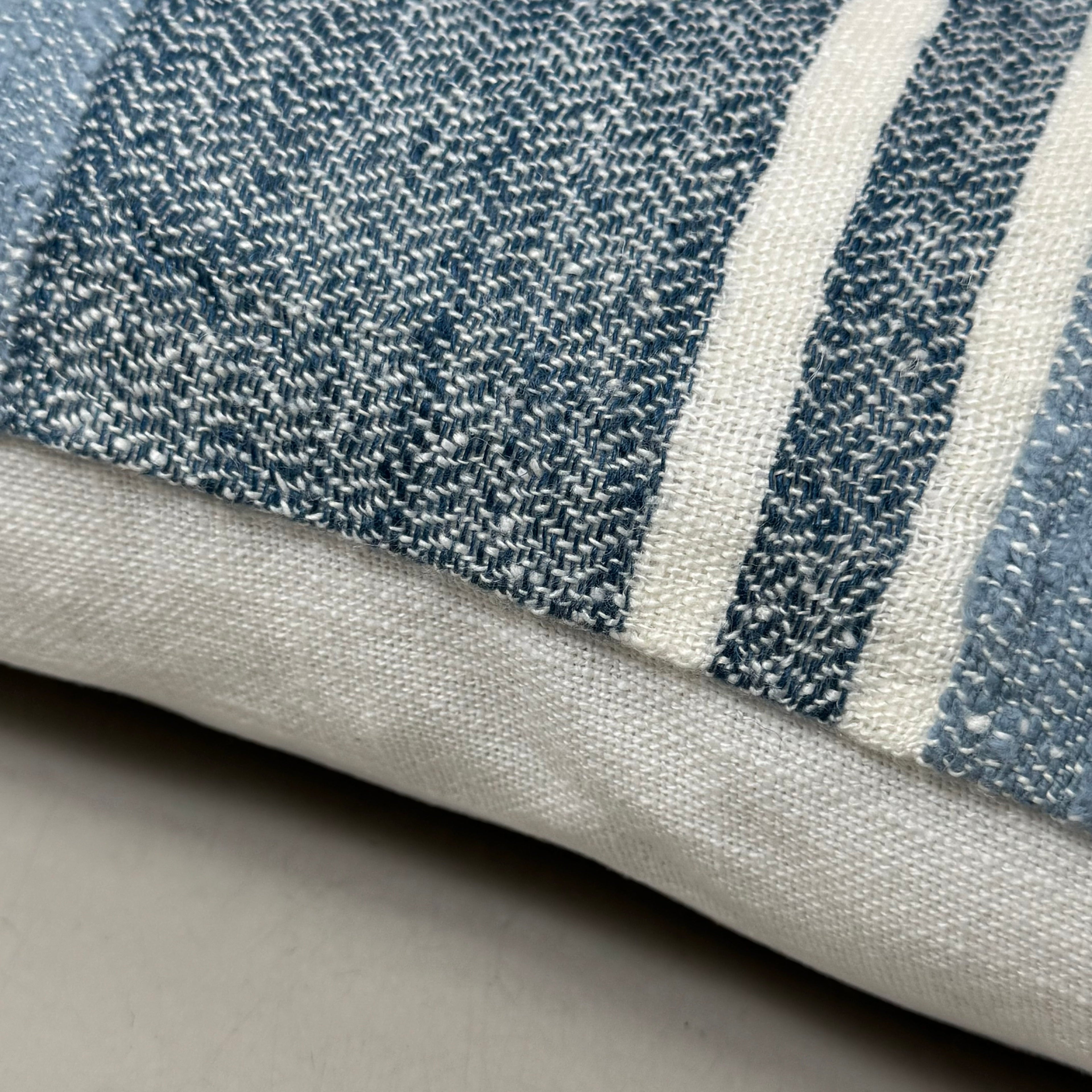 VILLA 22"x22" RN ST Lima Decorative Throw Pillow in Blue/Grey