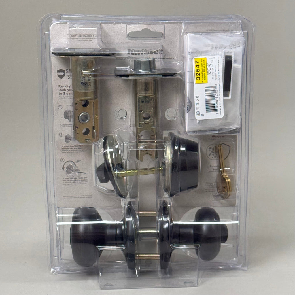 KIWKSET Cove Entry Lockset & Deadbolt Combo Smart Key Venetian Bronze 96900-421
