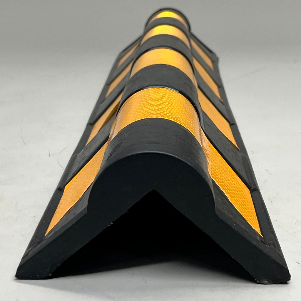 Rubber Corner Guard (10 Pcs) Sz 31" L x 6.5" W, Black & Yellow