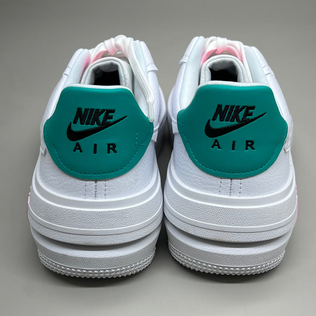 NIKE Air Force 1 PLT.AF.ORM Tapered Toe Shoes Sz Women's 9 White/Pink/Blue FN7180-100