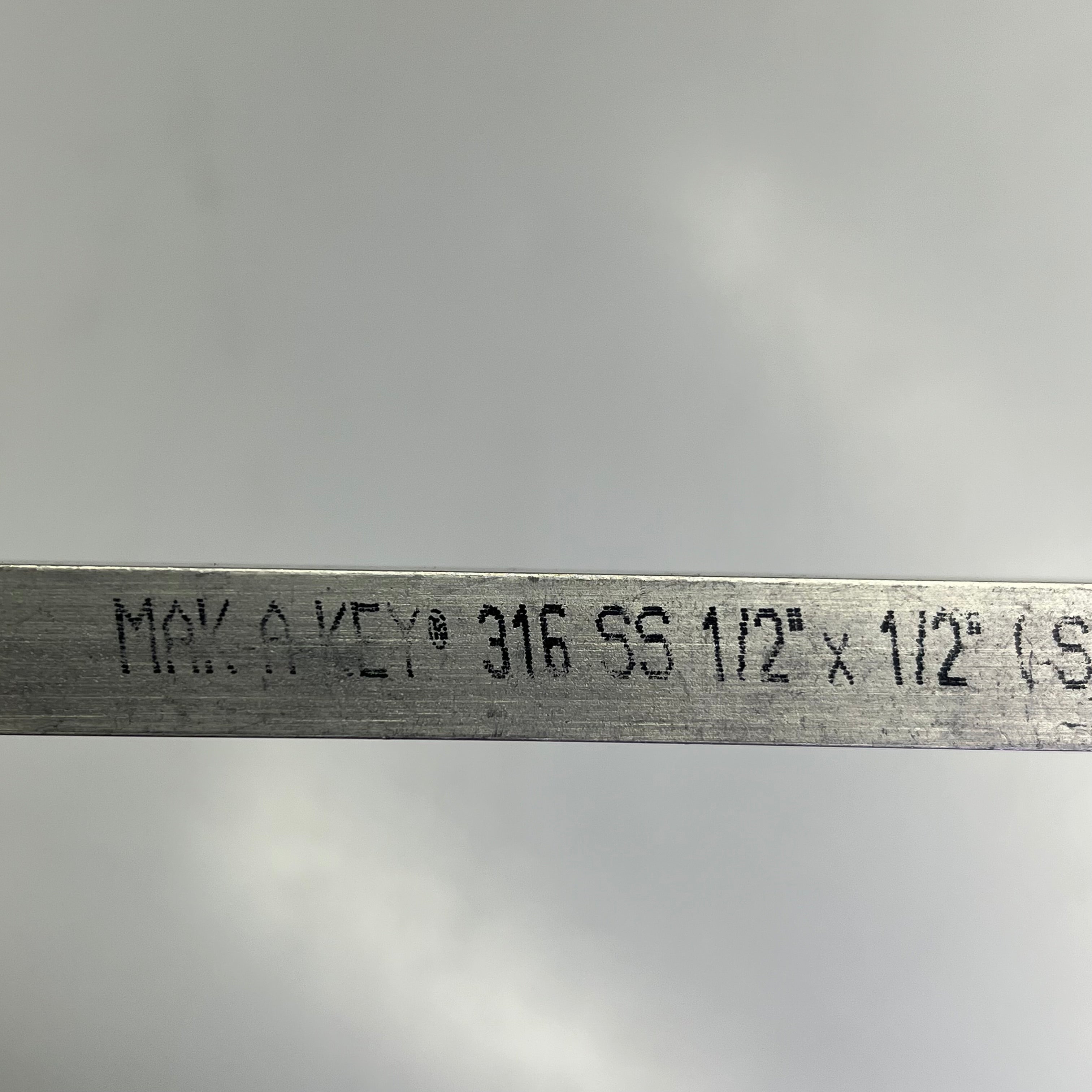 Key Stock Make A Key 316 Stainless Steel 1/2" X 1/2" 5UE25