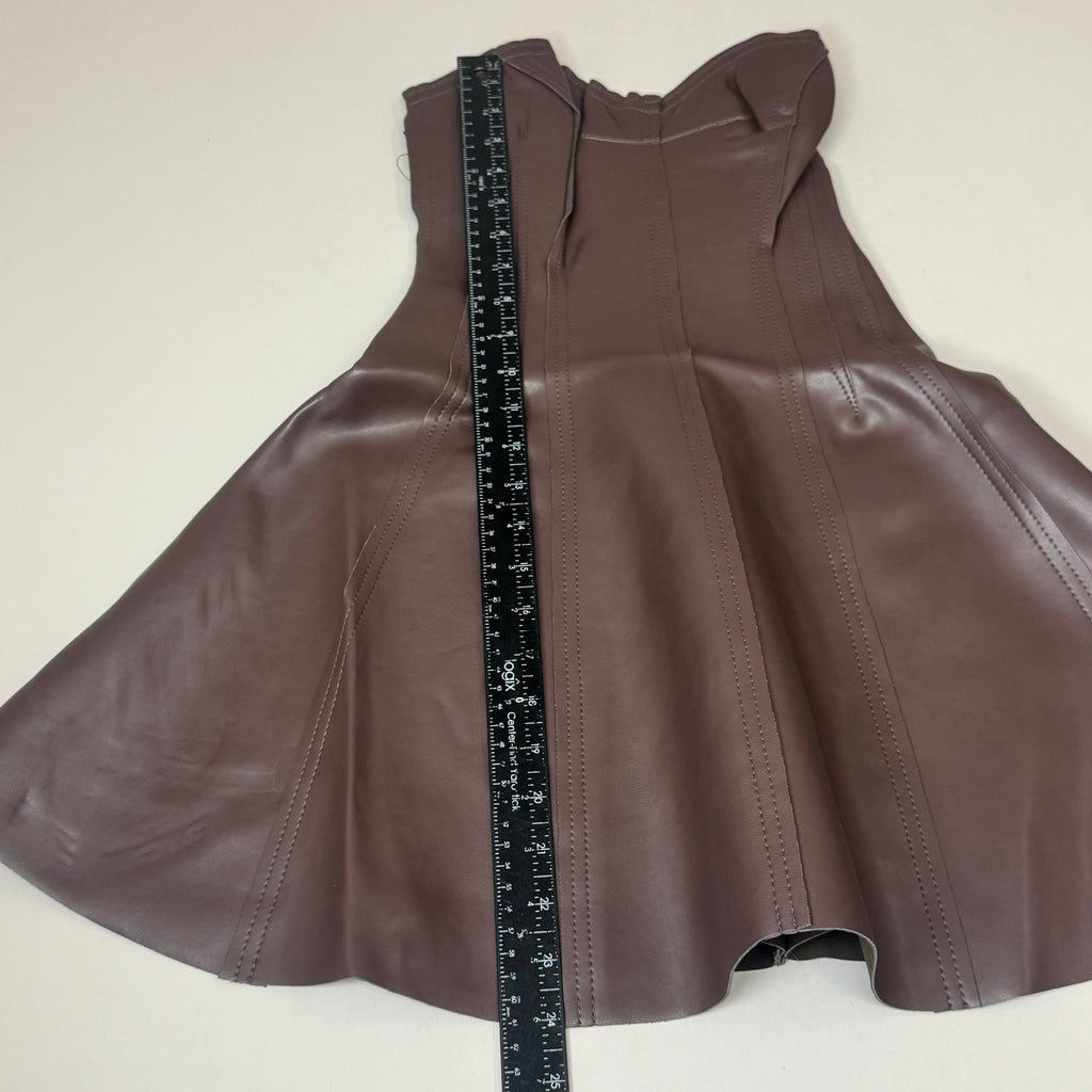 NORMA KAMALI Strapless Grace Mini Dress Unlined Women's Sz XXS/32 Chocolate