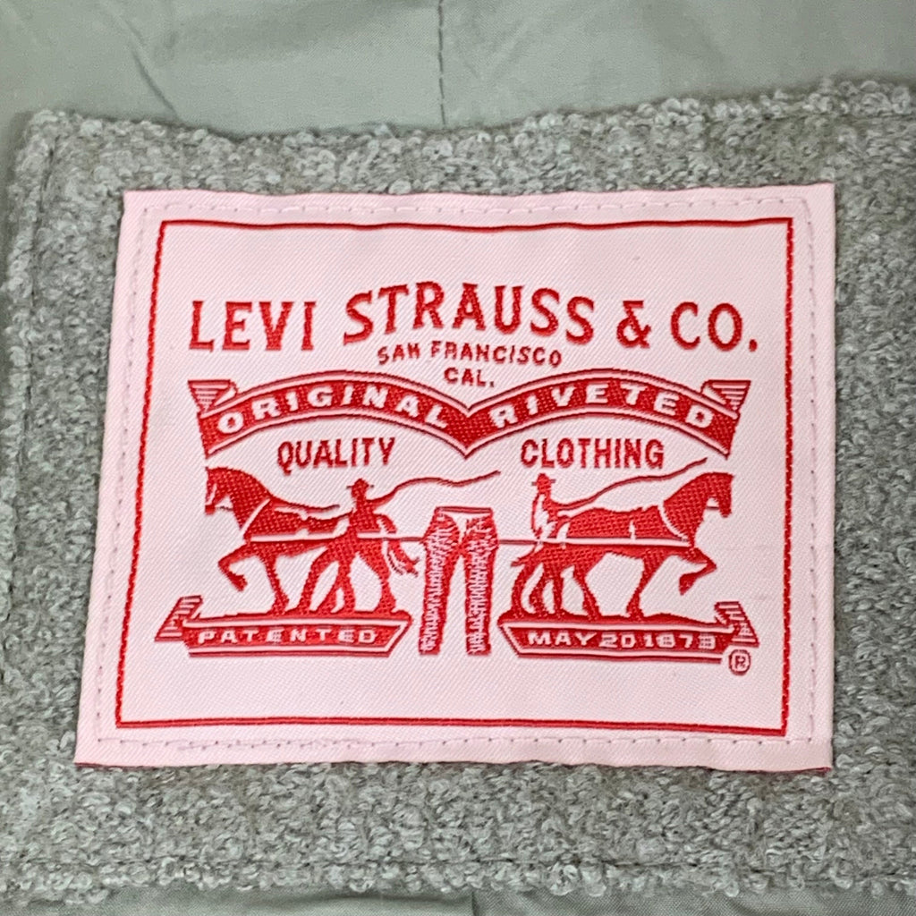 LEVI'S Front Button Cropped Jacket W/ Laydown Collar Women's Large Tea Green 595450040