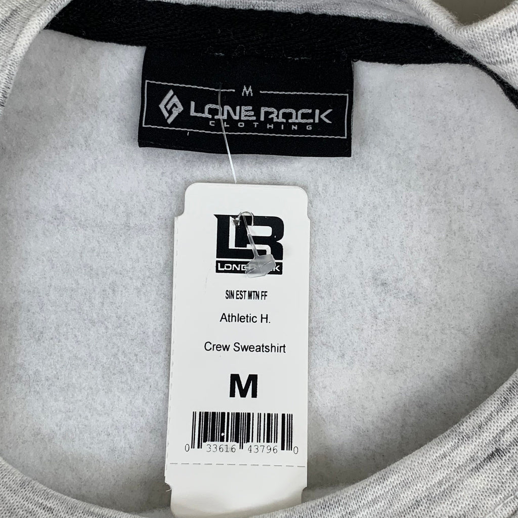 LONEROCK Helen Georgia Crew Sweatshirt Sz Medium Grey/White